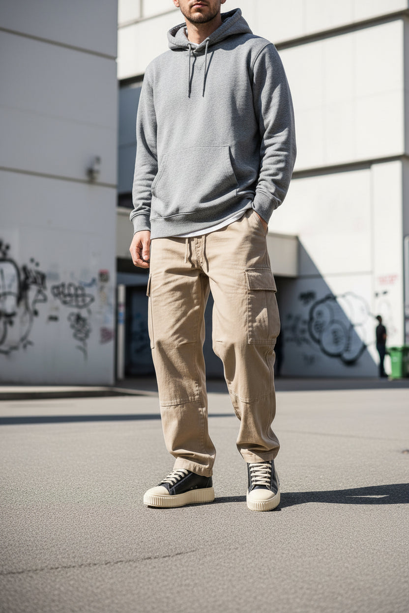 sneakers in pelle con fondo alto