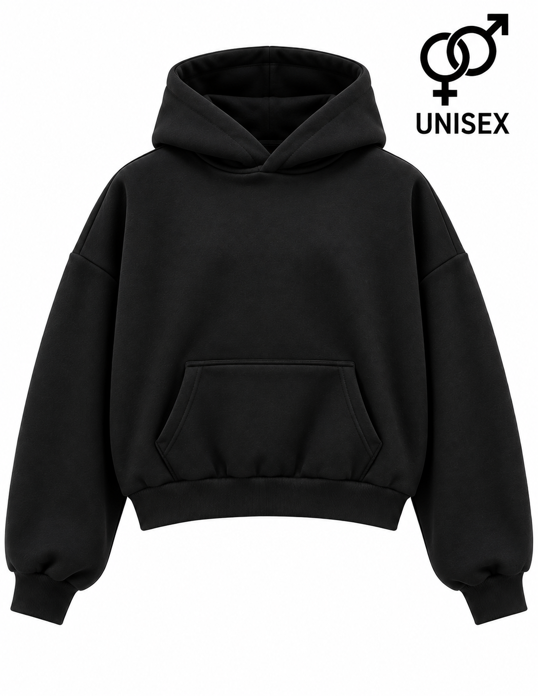 felpa tinta unita UNISEX basic crop fit