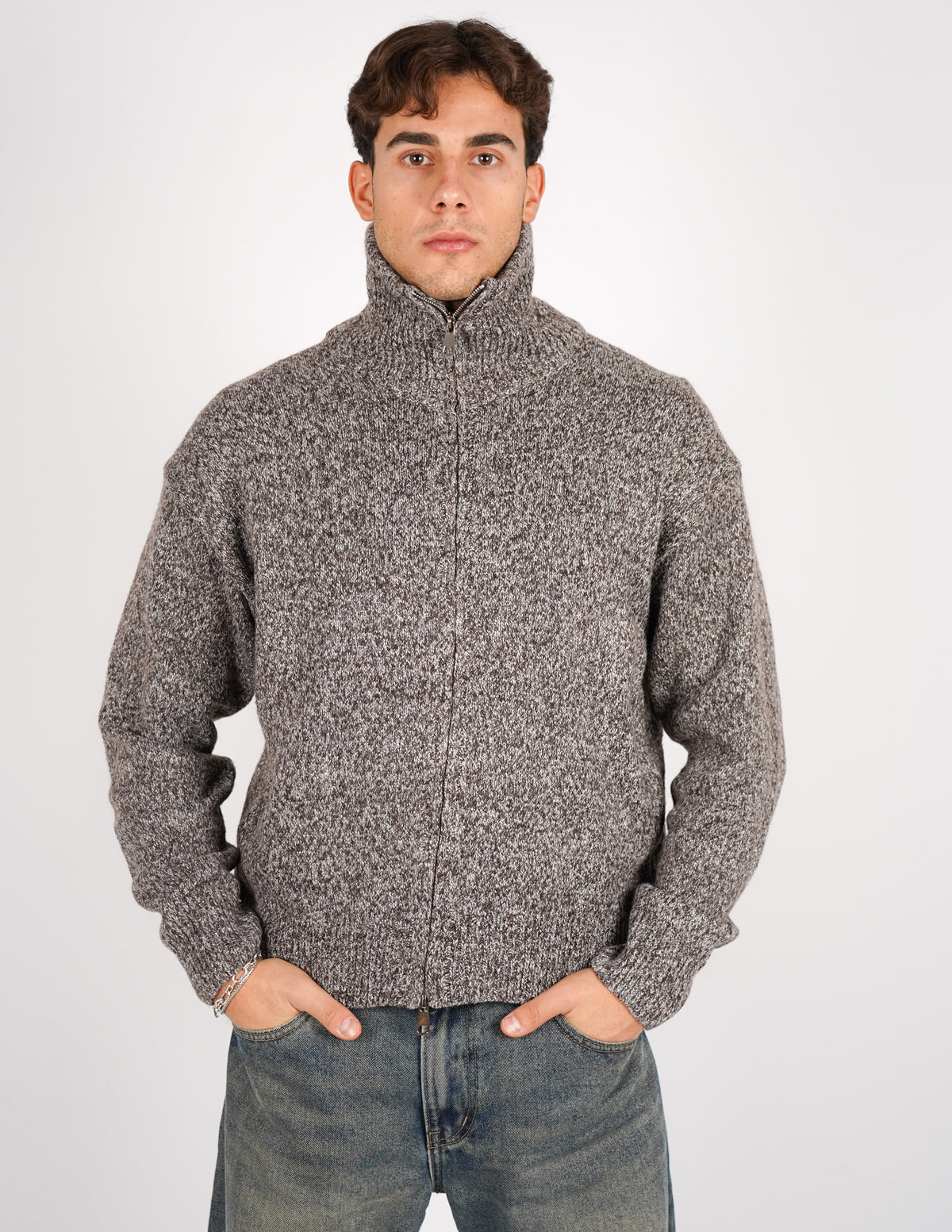 MAGLIONE COLLO ALTO CON CERNIERA