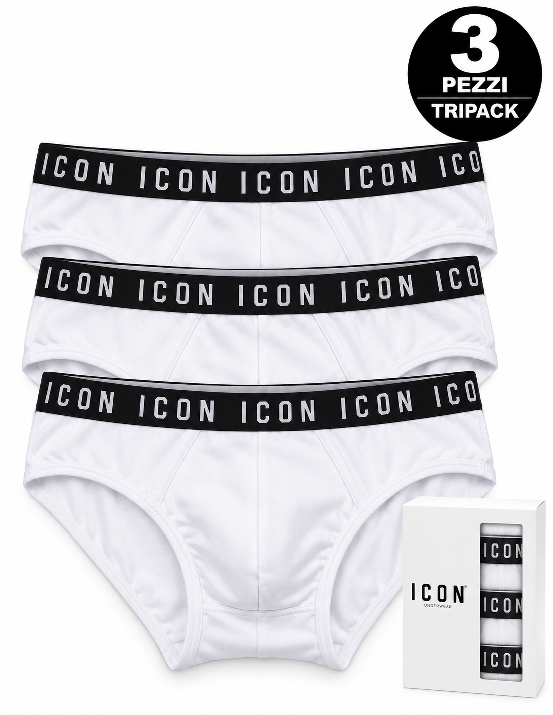 slip in cotone "Icon" CONFEZIONE DA 3 PEZZI