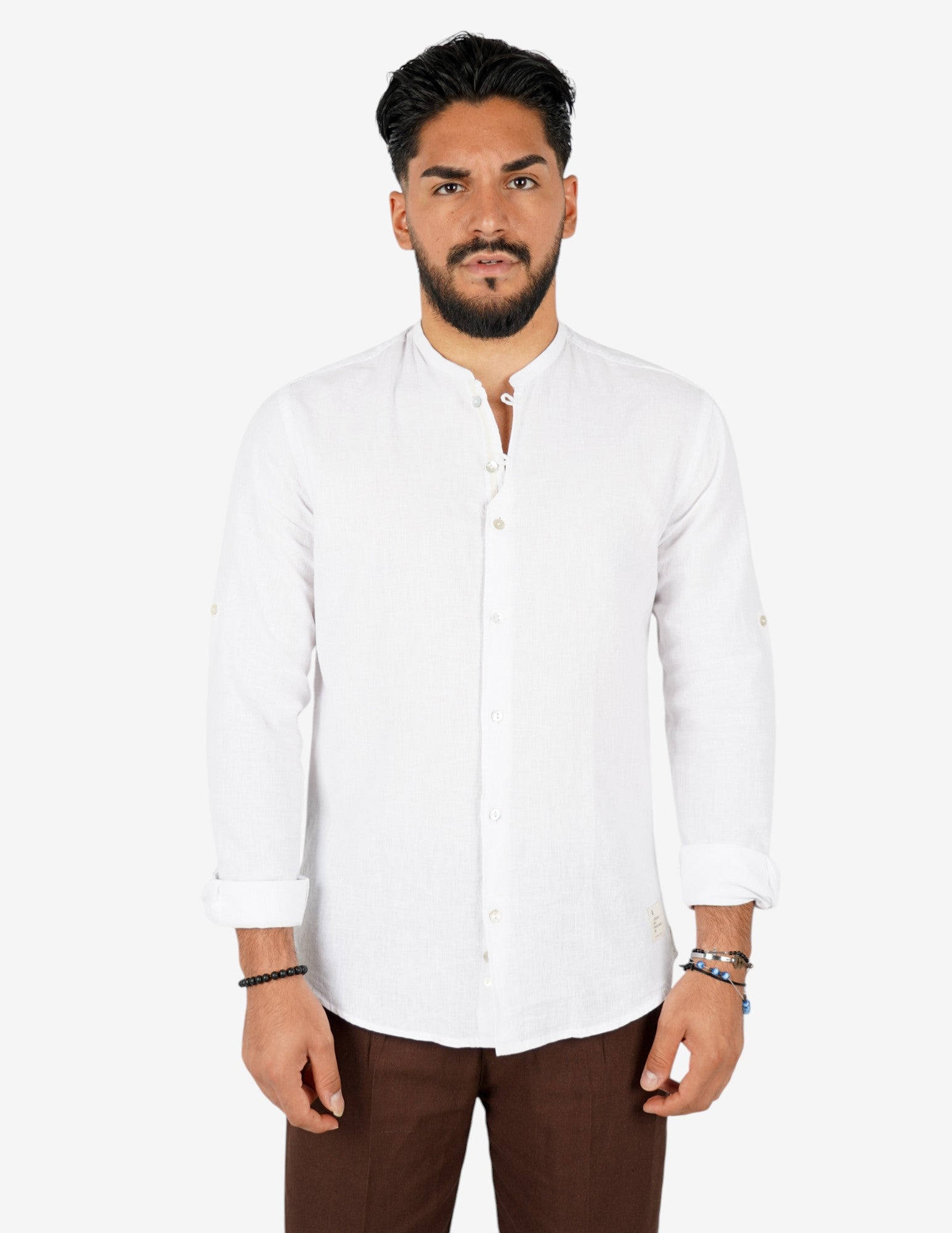 Camicia coreana in lino over D