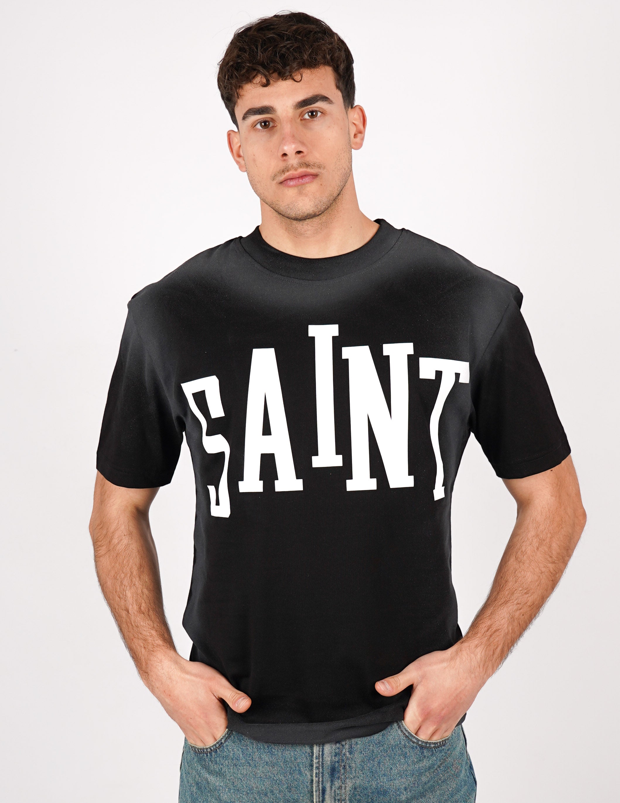 T-SHIRT SLAVATA LOGO "SAINT"