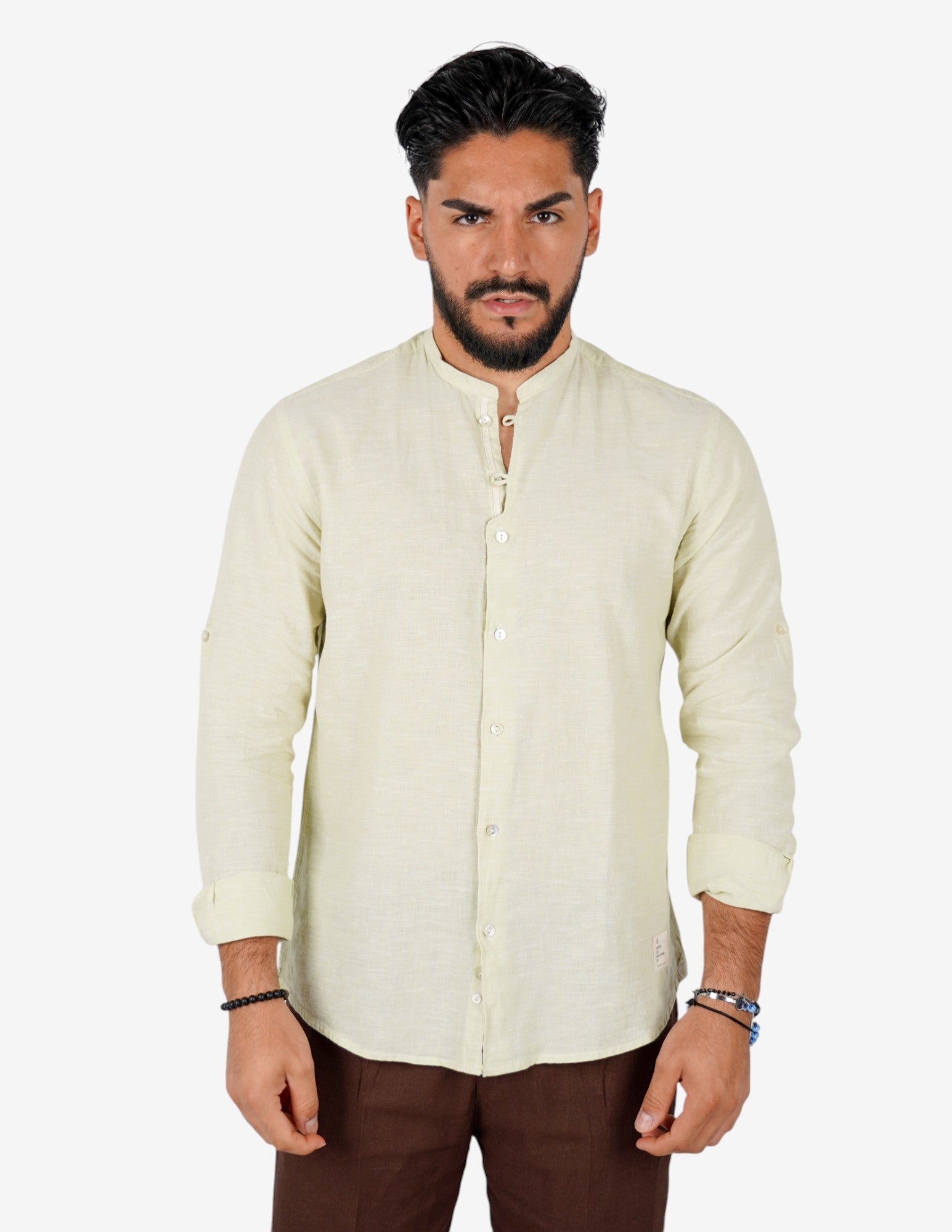 Camicia coreana in lino over D