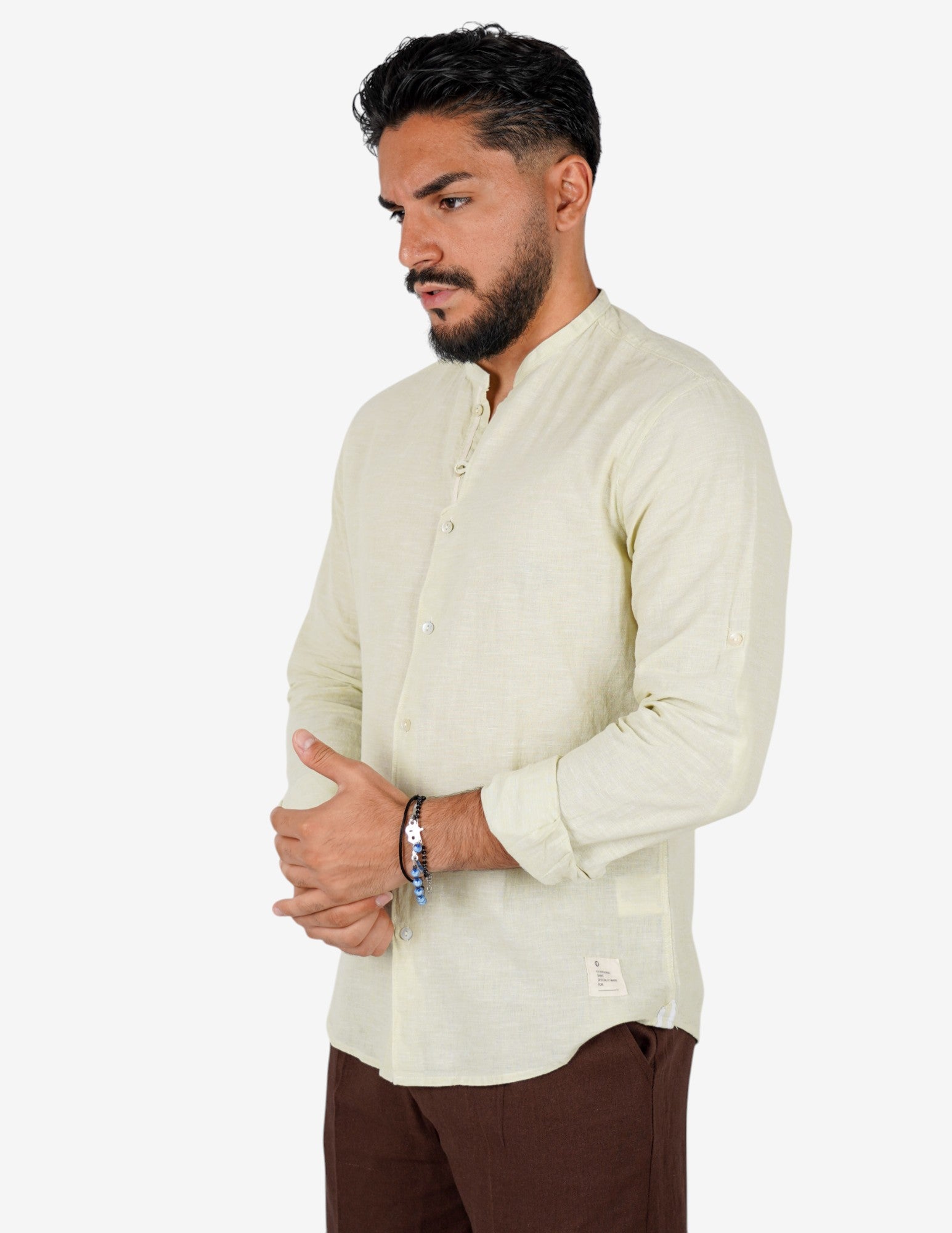 Camicia coreana in lino over D