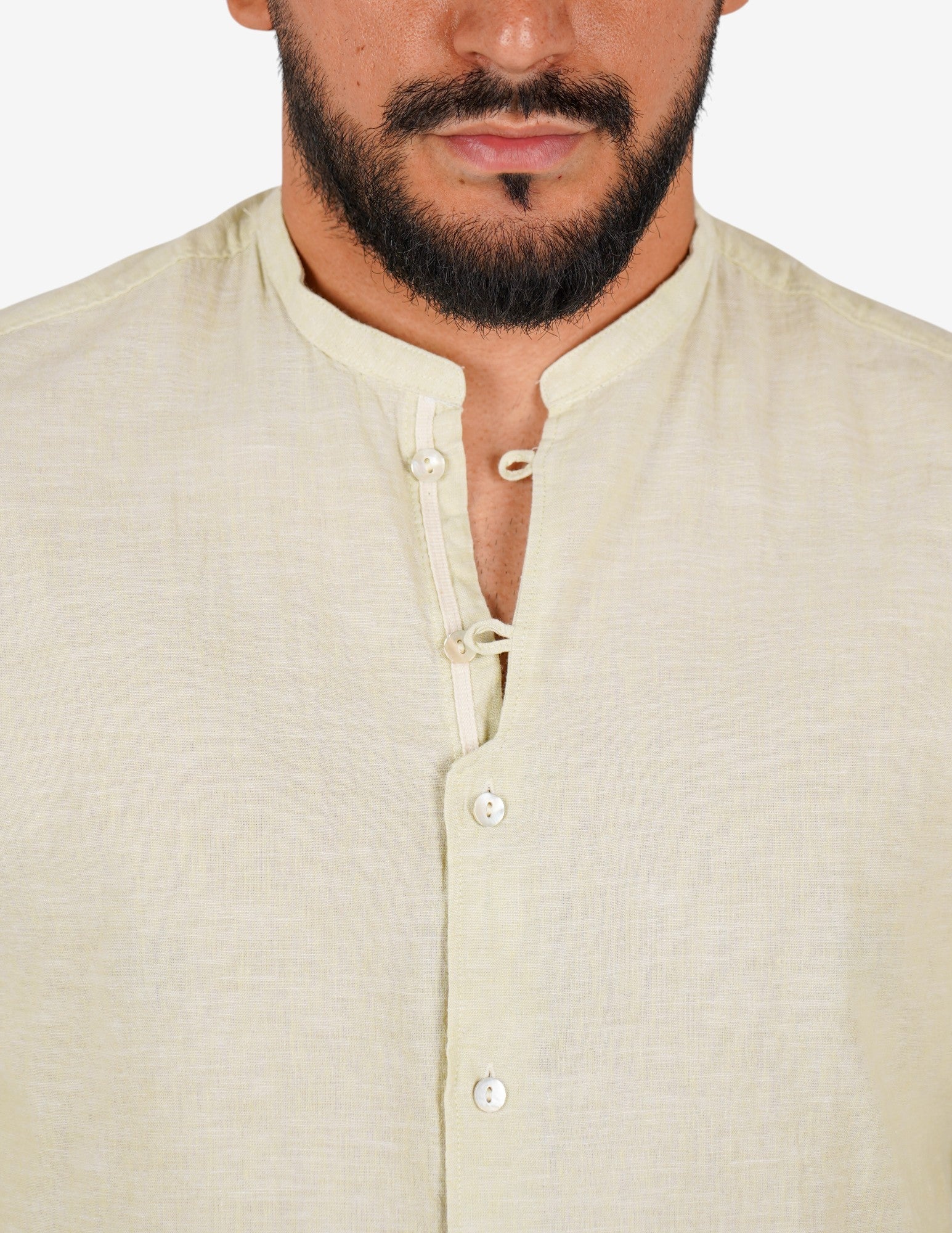 Camicia coreana in lino over D