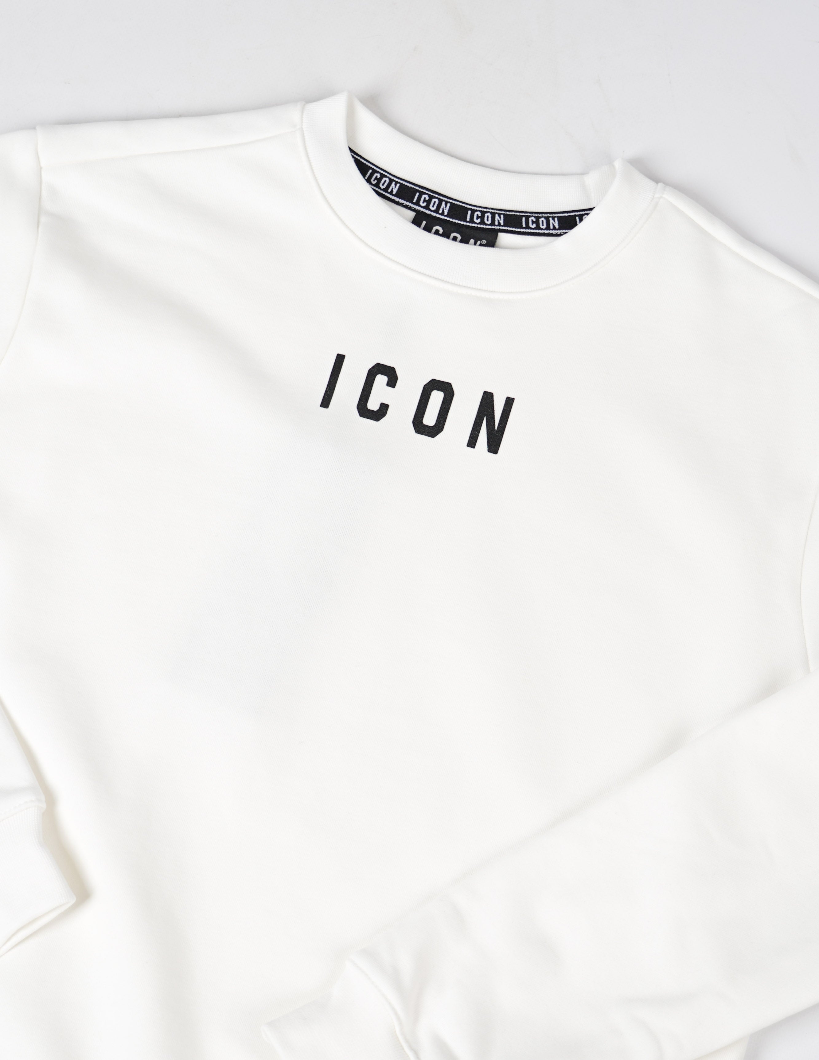 Felpa girocollo logo centro