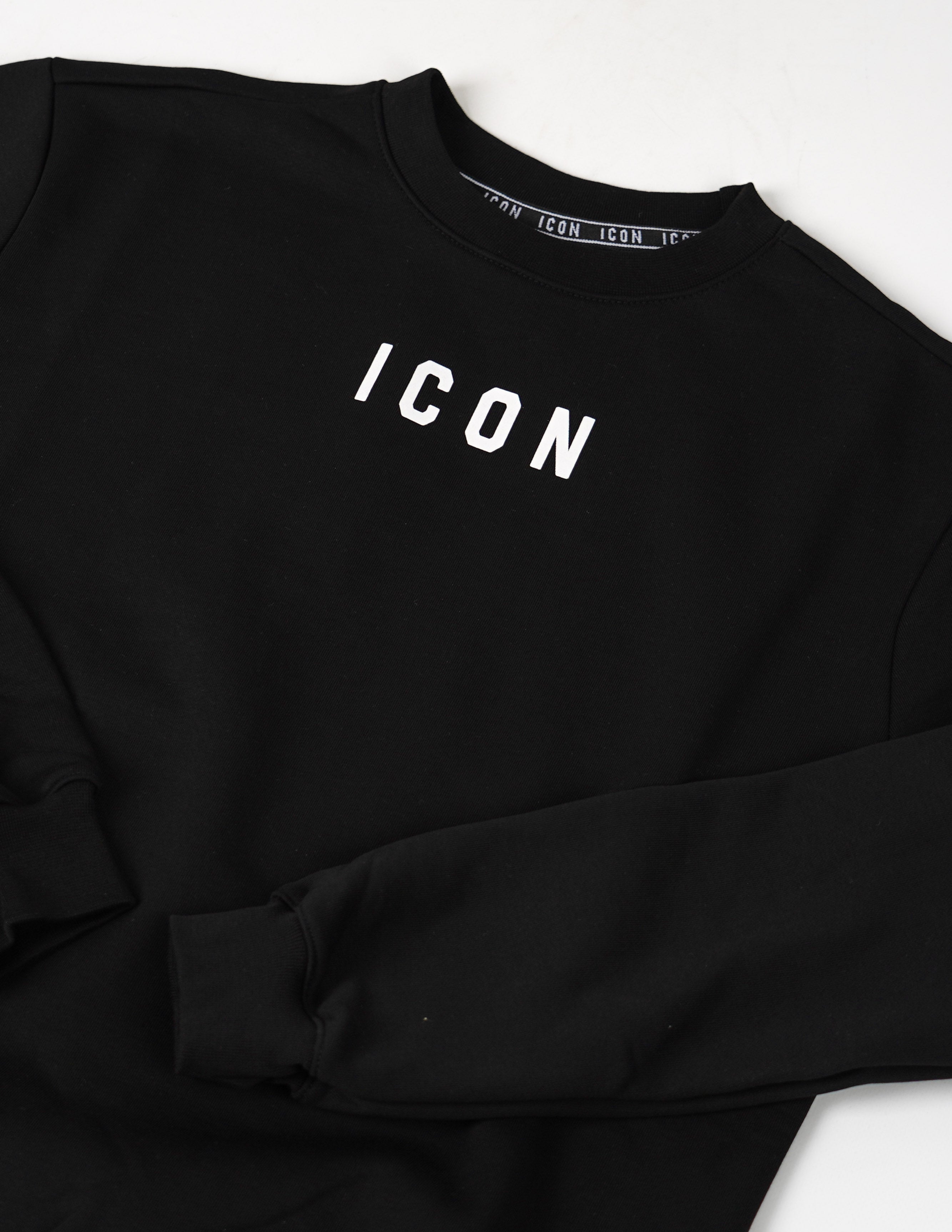 Felpa girocollo logo centro