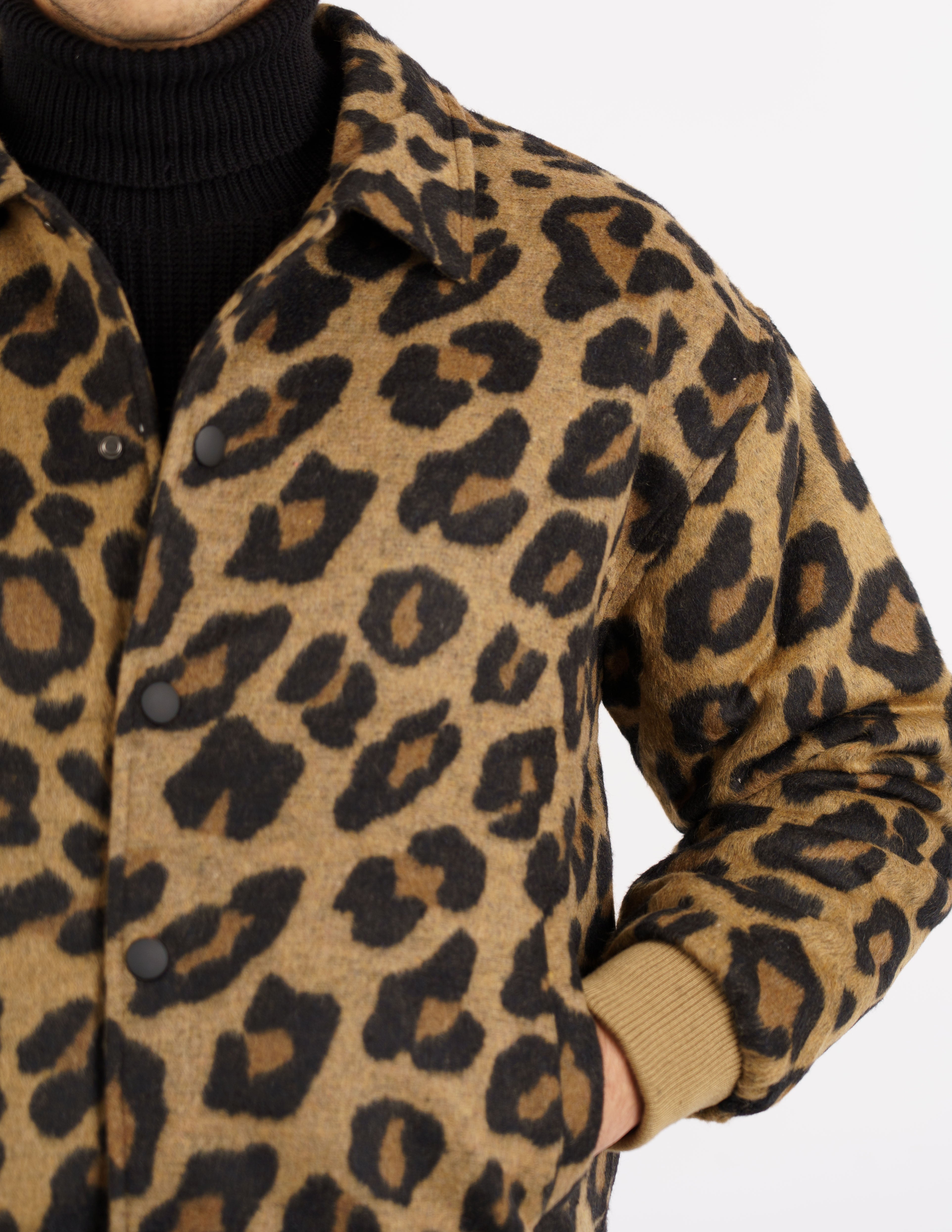 giubbotto imbottito in panno a fantasia