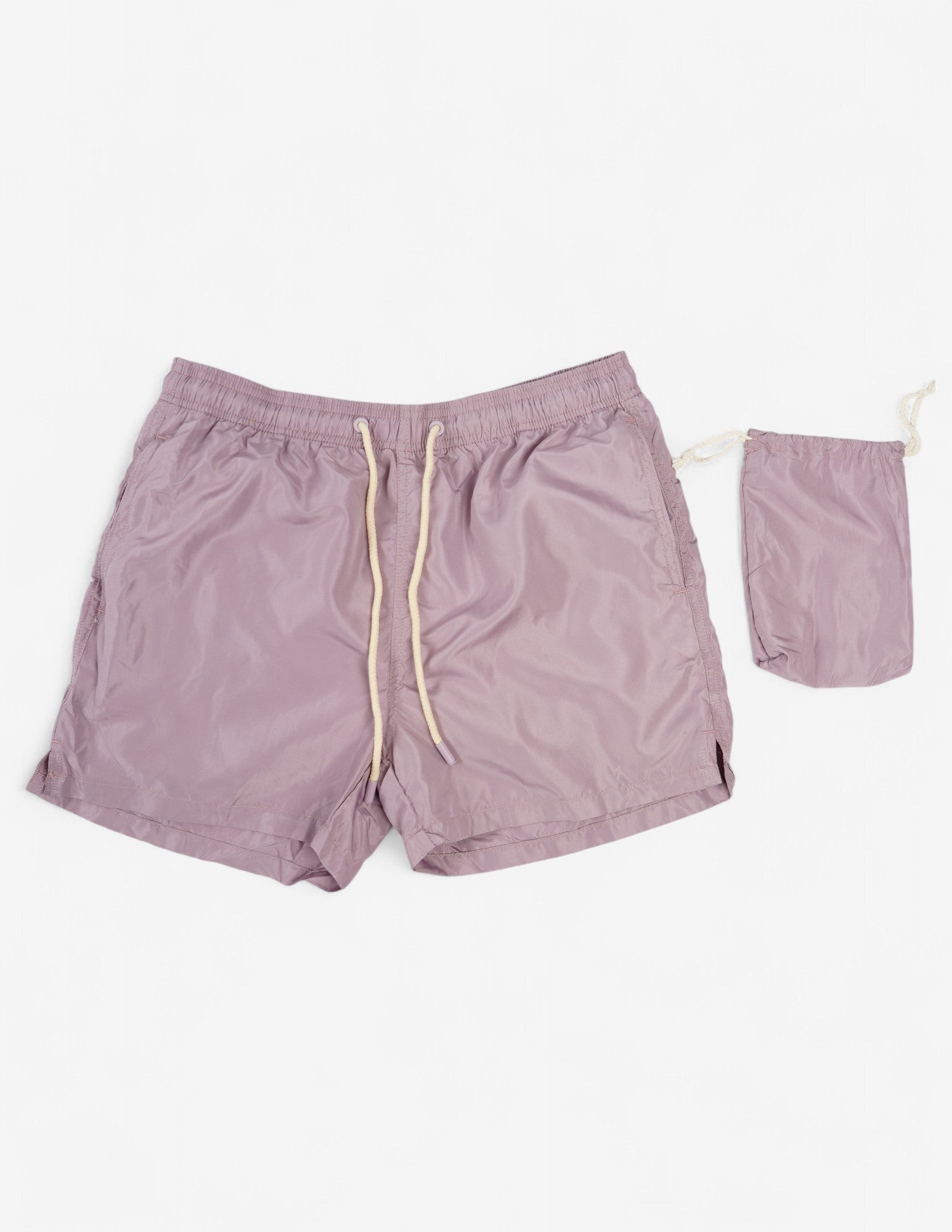 Costume mare tinta unita con pochette