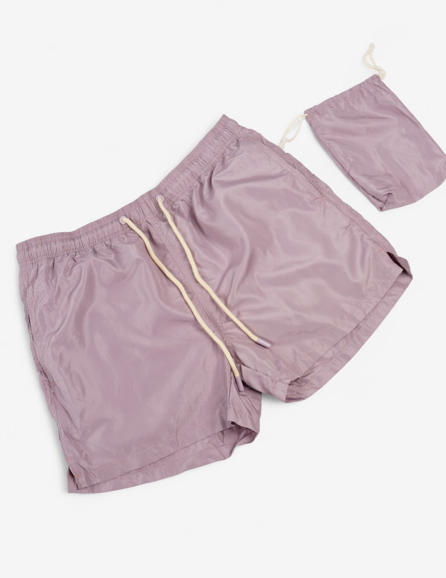 Costume mare tinta unita con pochette