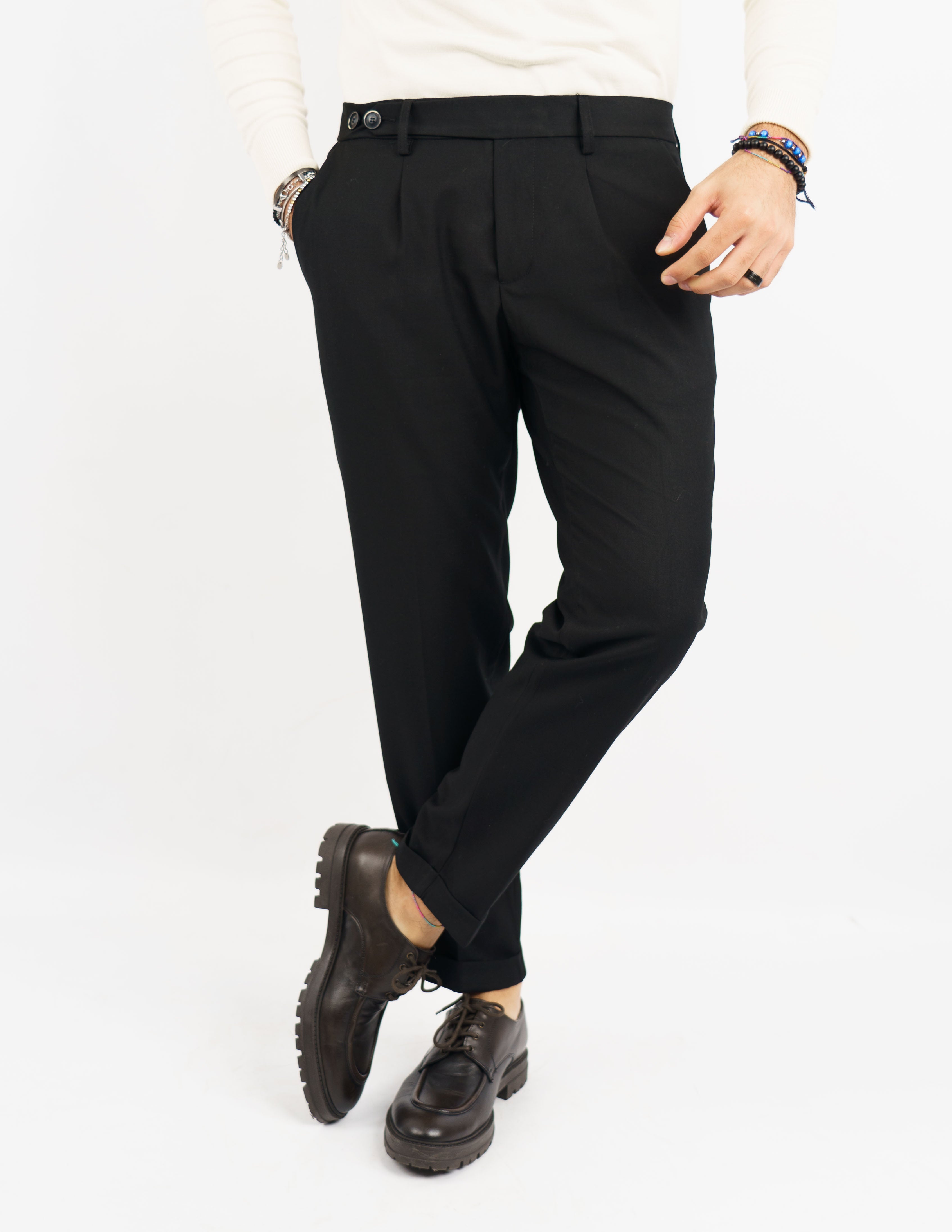 pantalone elegante doppio bottone