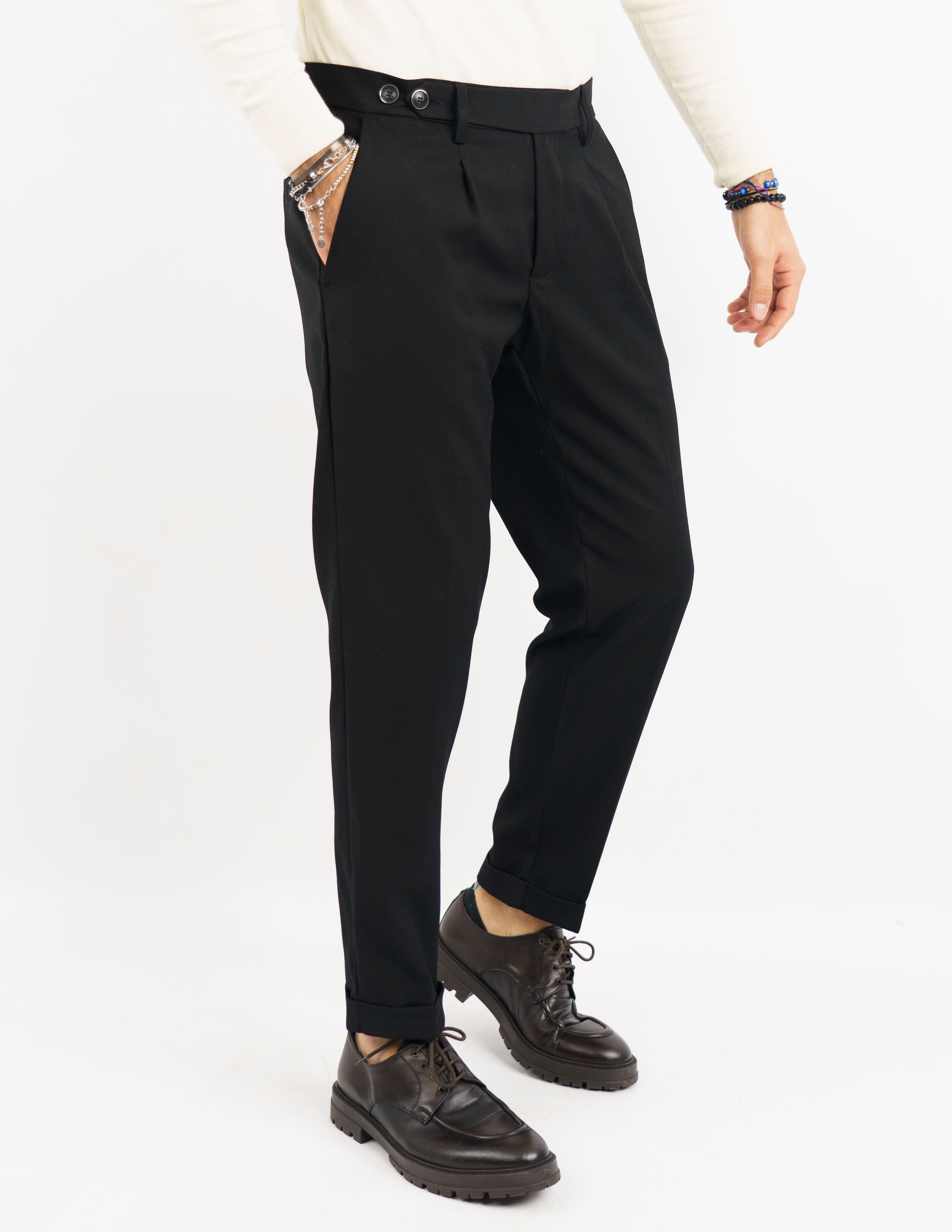 pantalone elegante doppio bottone