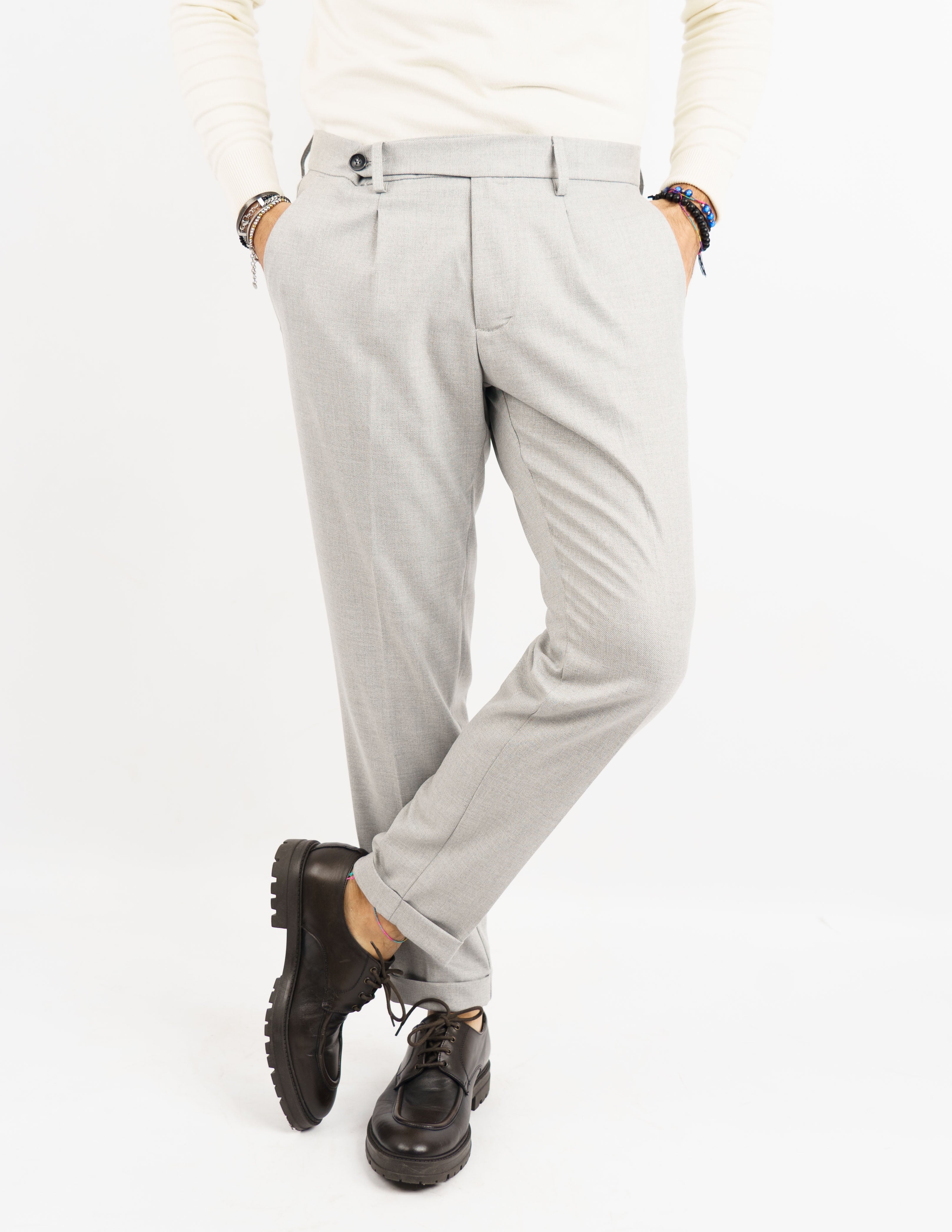 pantalone elegante doppio bottone