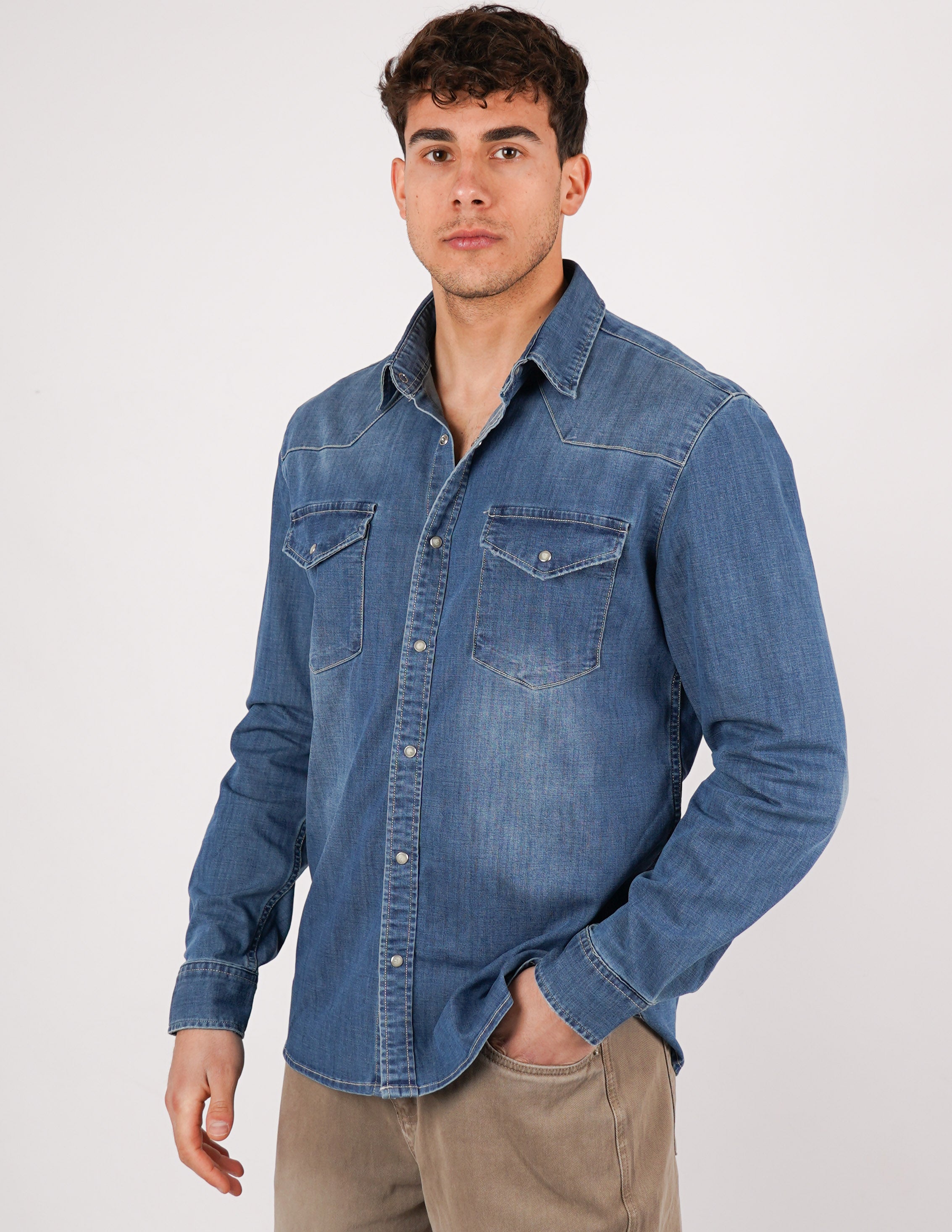 CAMICIA MANICA LUNGA DI JEANS
