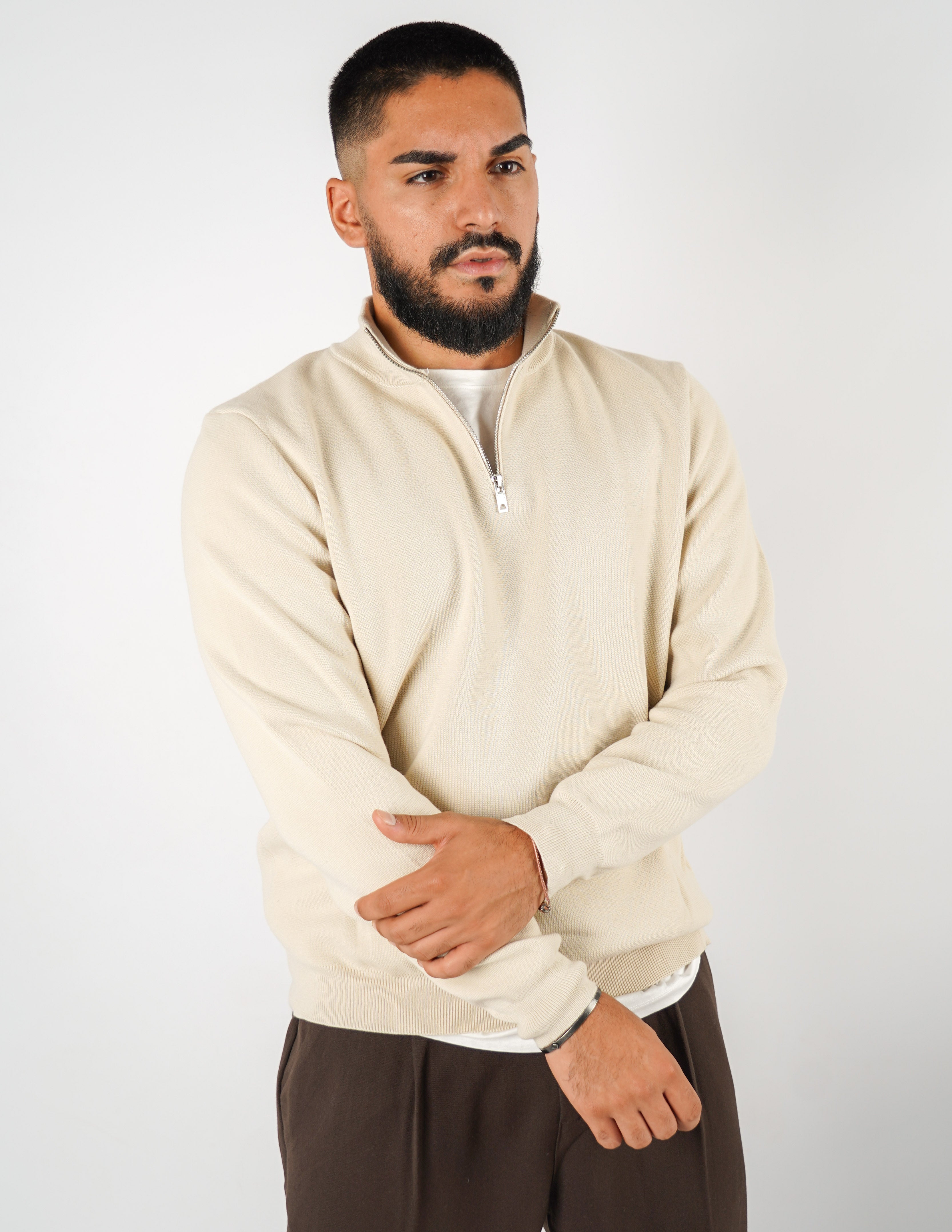 Maglione uomo mezza zip