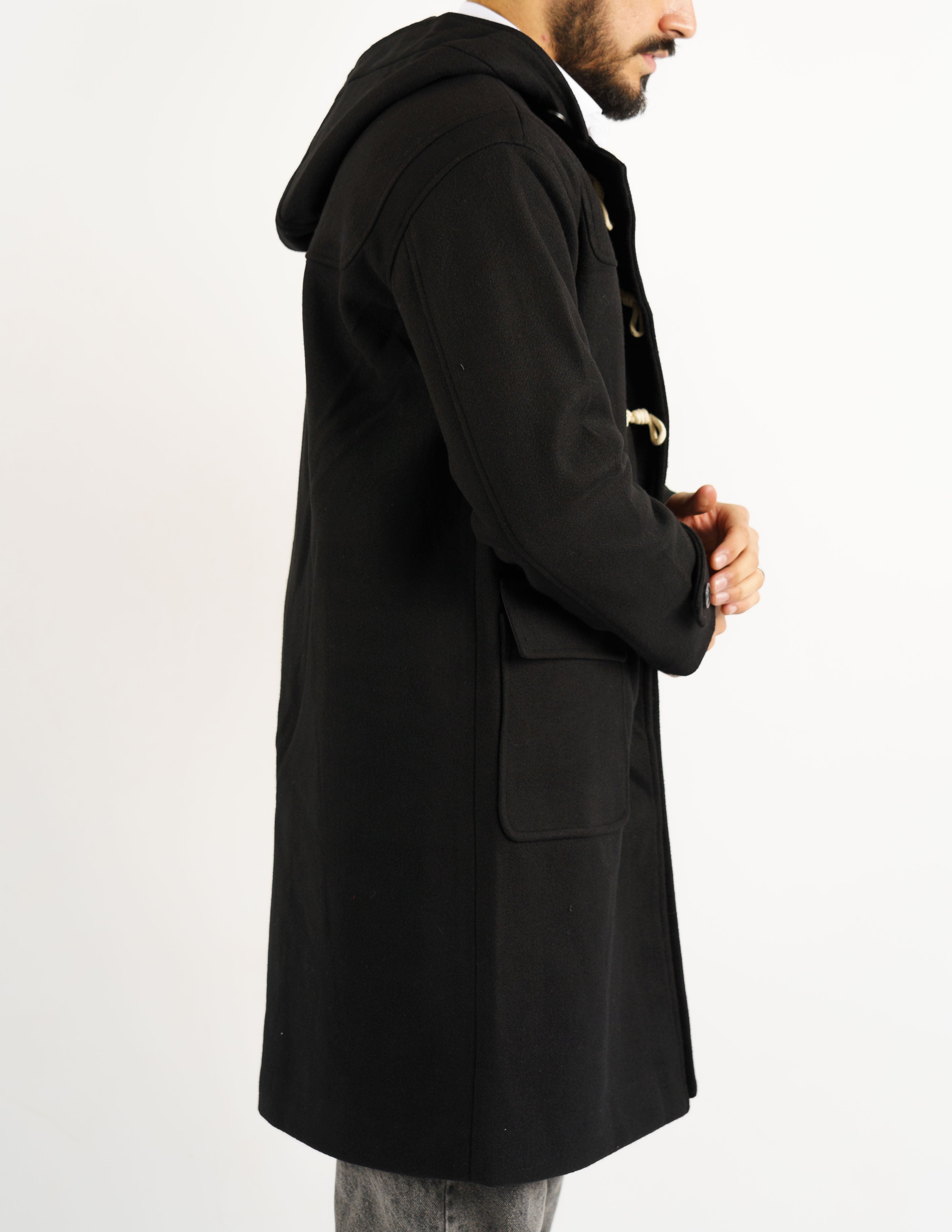 cappotto montgomery lungo con cappuccio