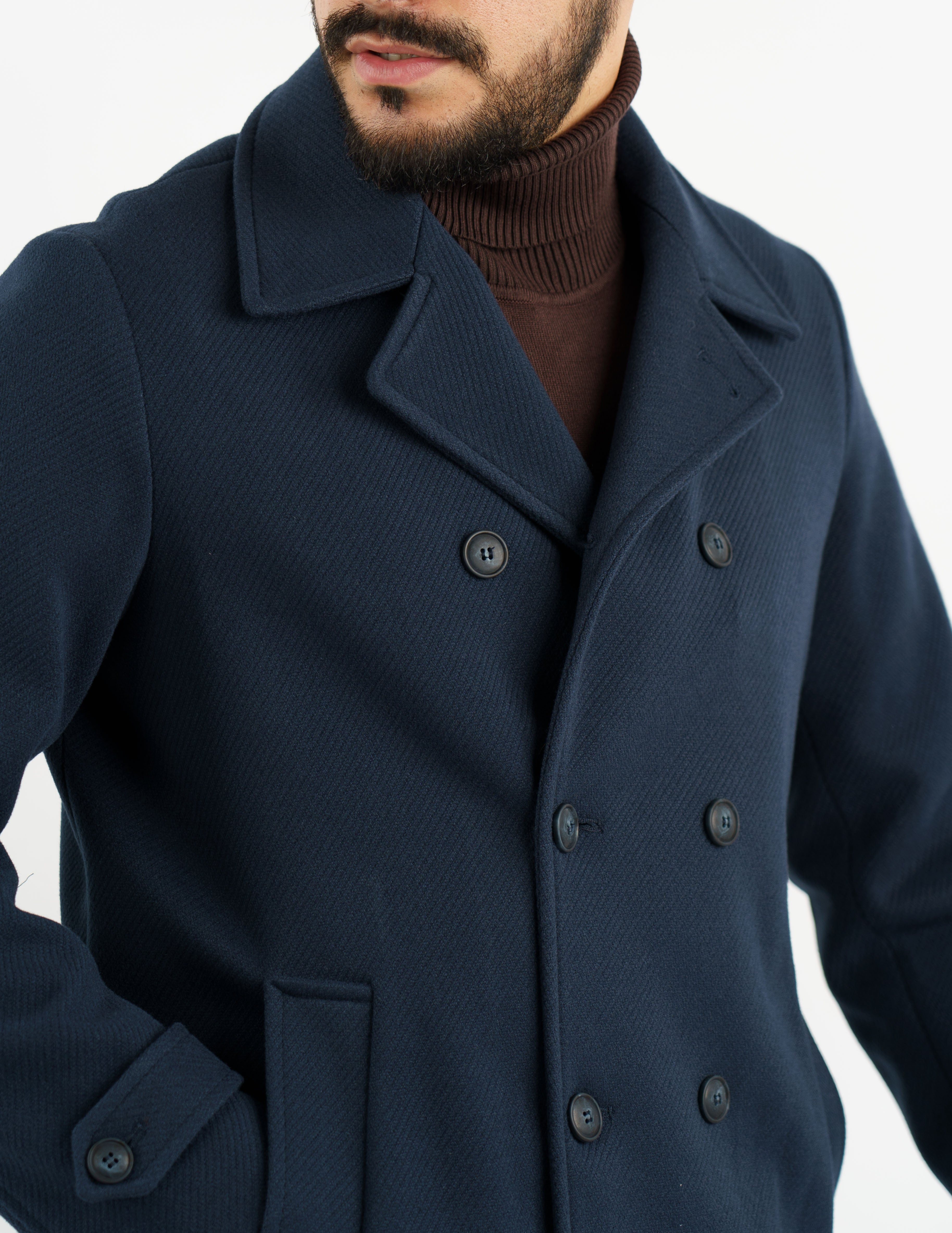 cappotto elegante doppiopetto con cintura