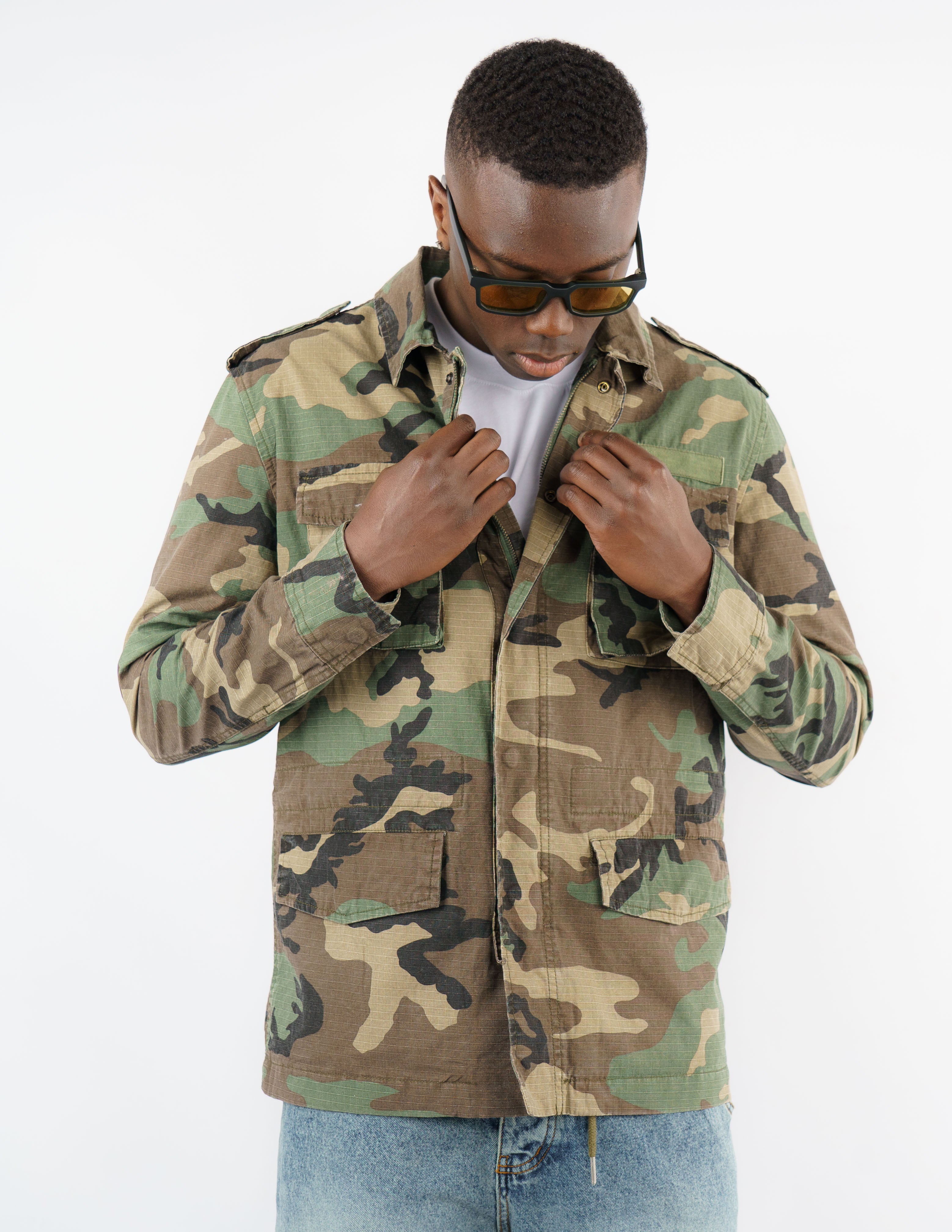 giacca uomo sahariana camouflage