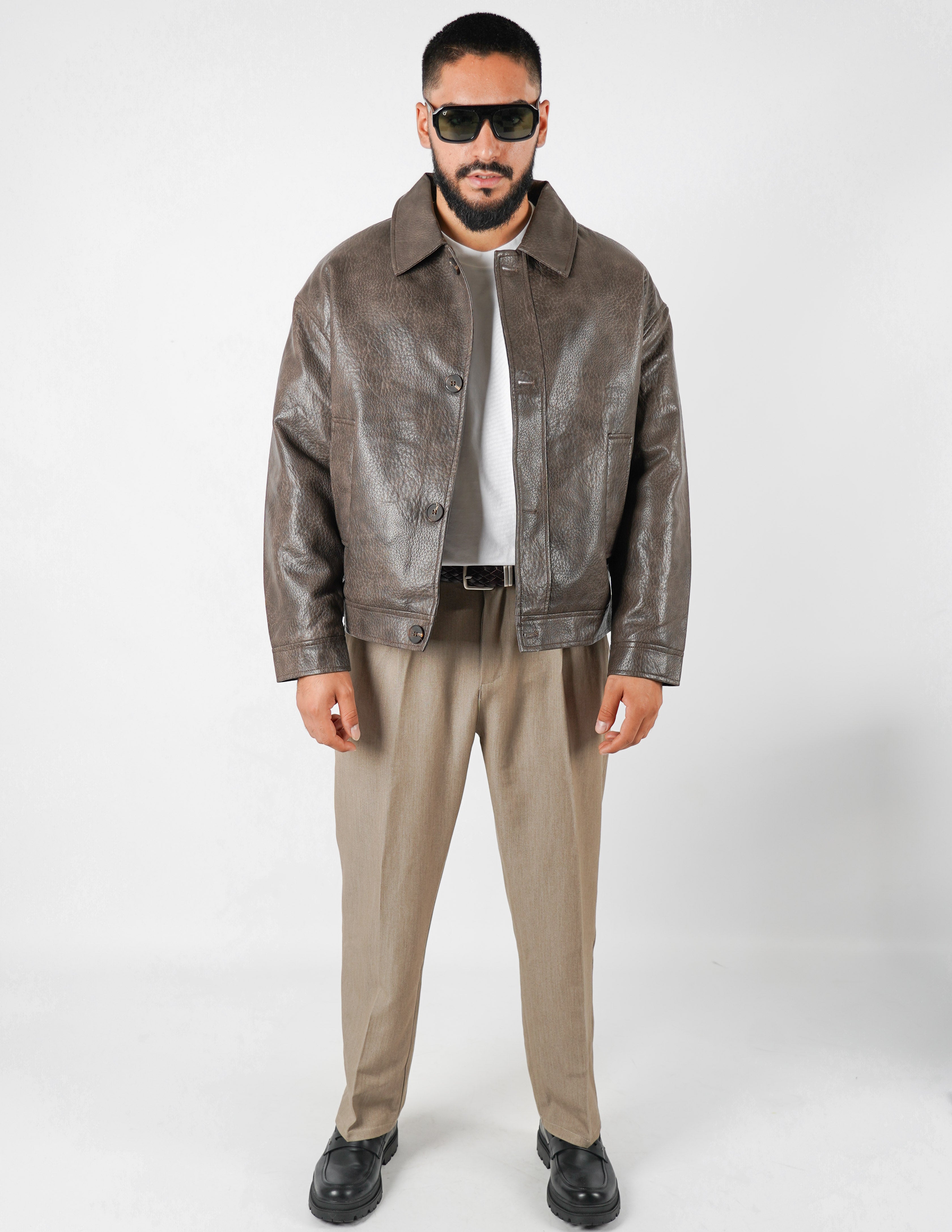 Giubbino over size in ecopelle