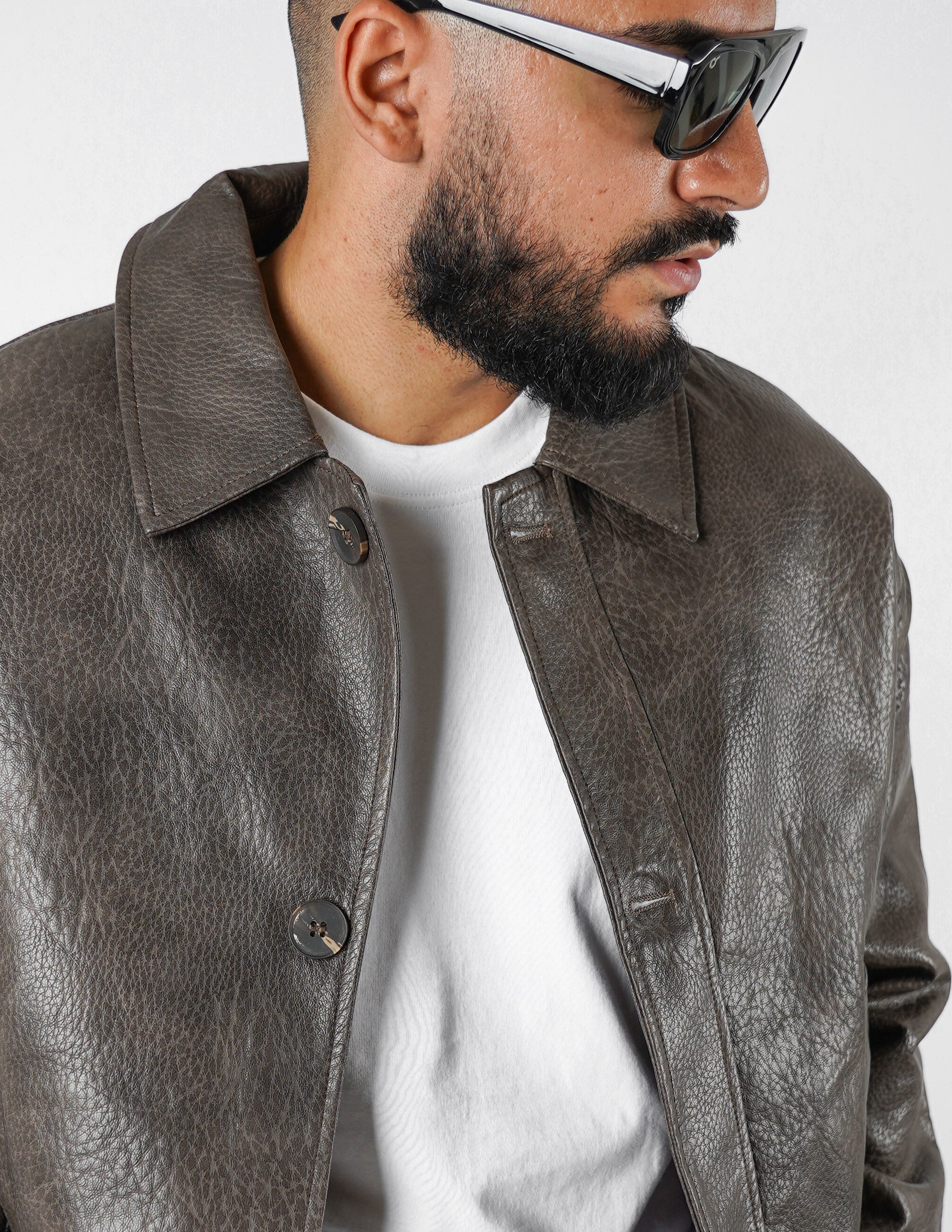 Giubbino over size in ecopelle