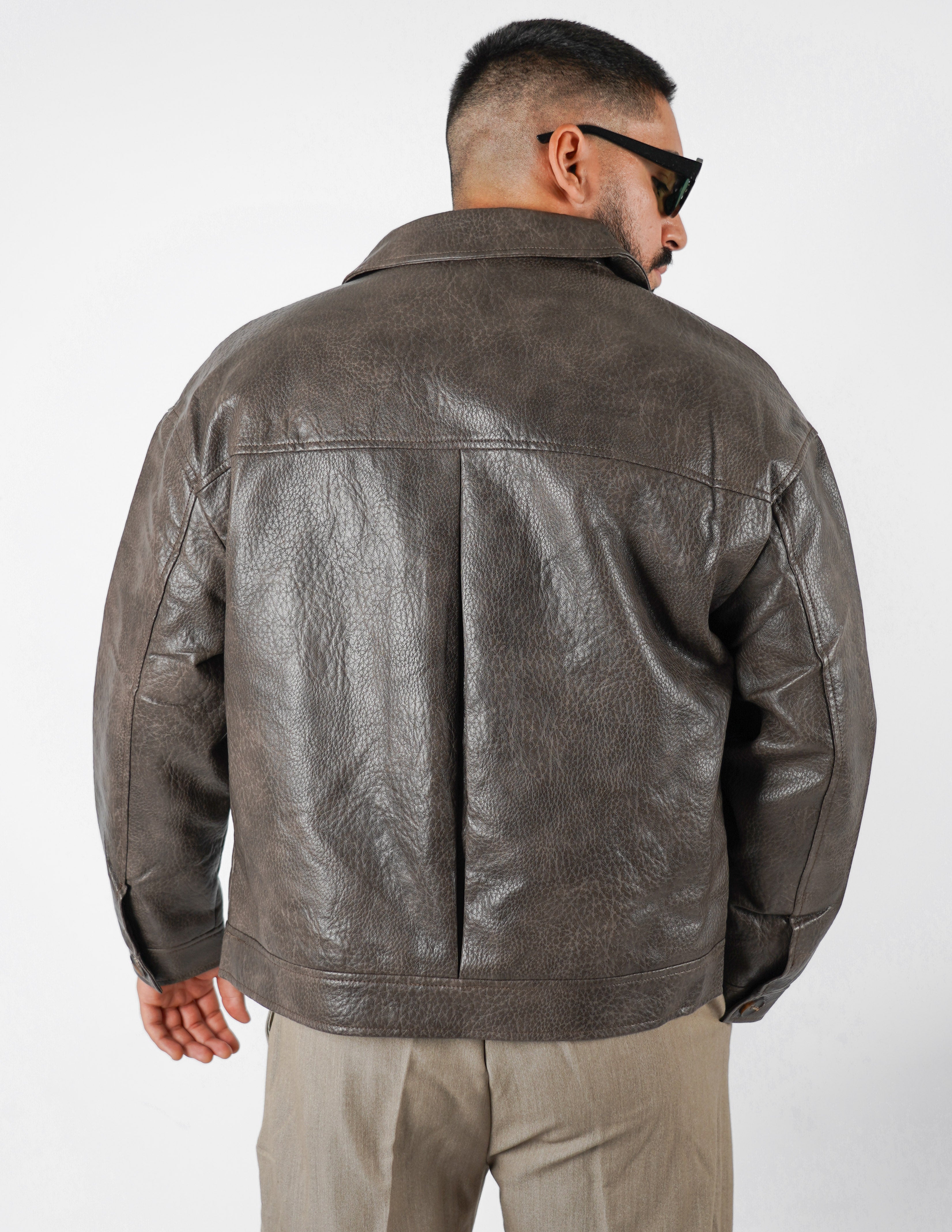 Giubbino over size in ecopelle