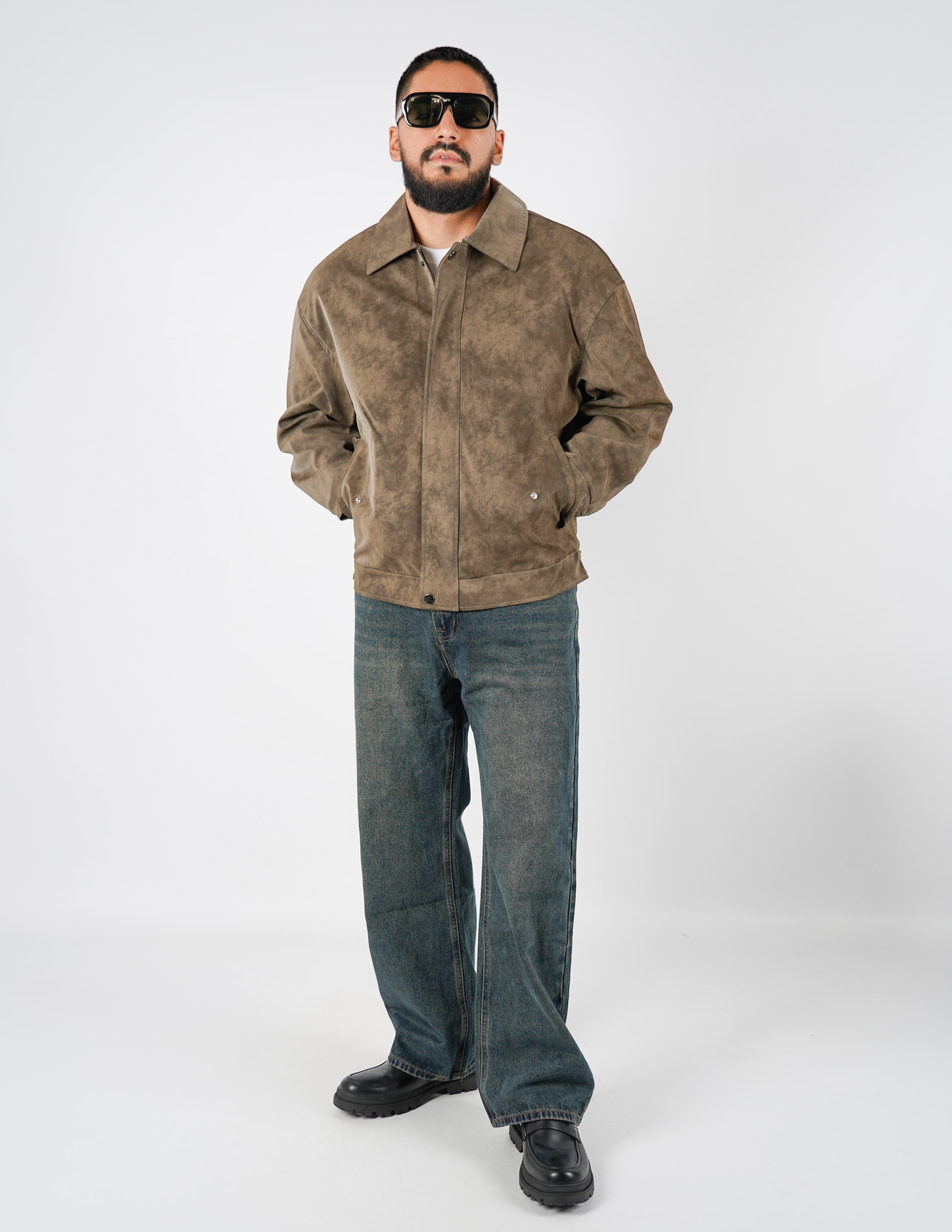 Giubbino imbottito effetto stone