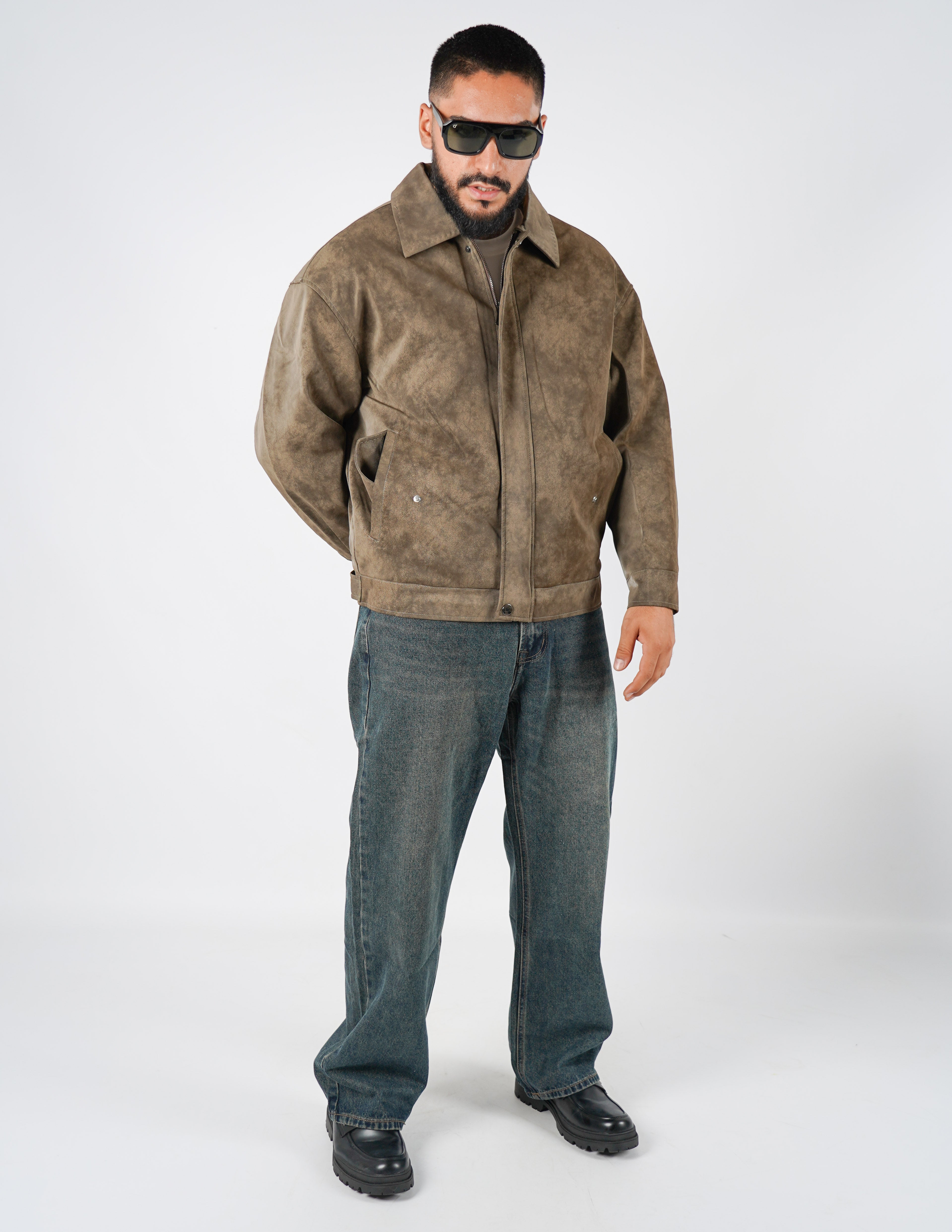 Giubbino imbottito effetto stone