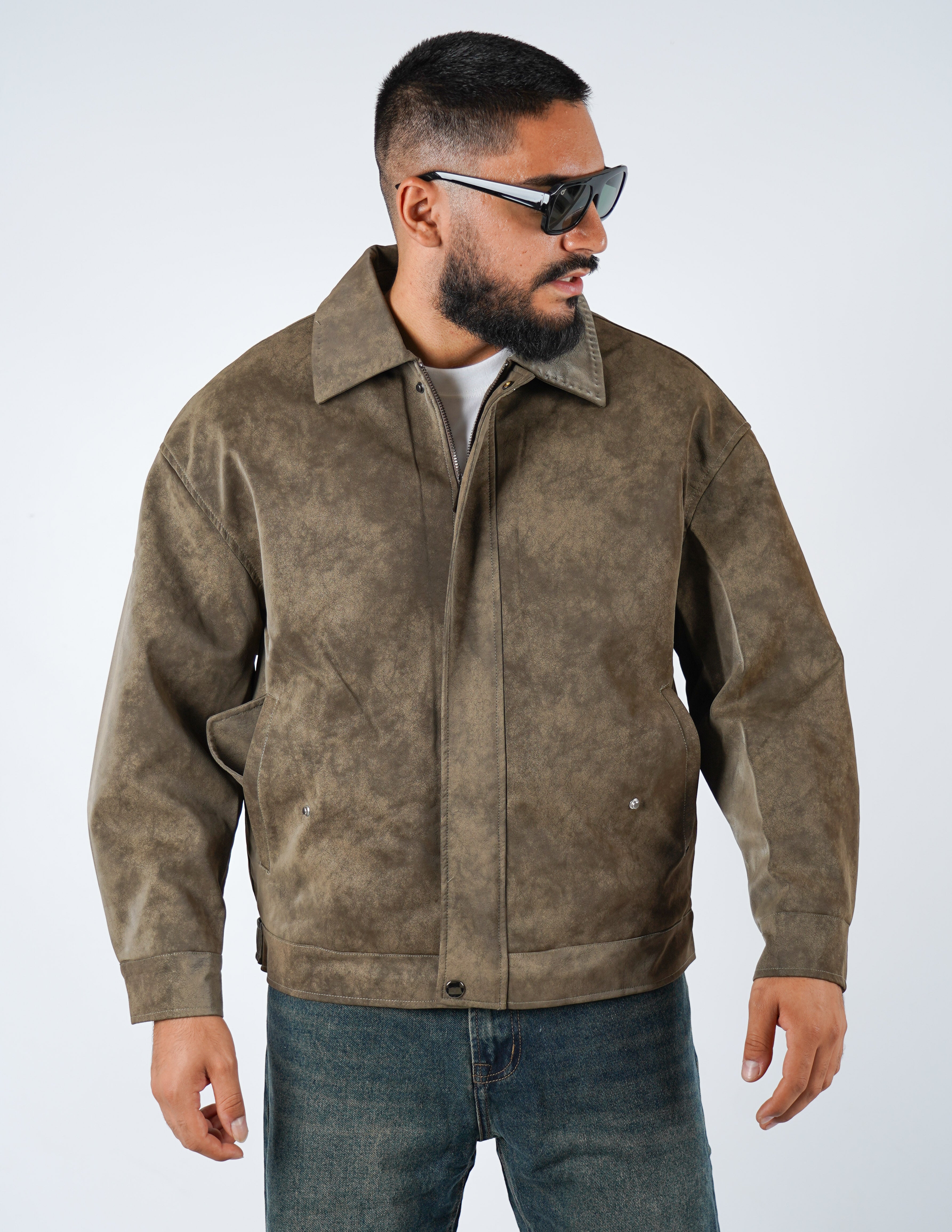 Giubbino imbottito effetto stone