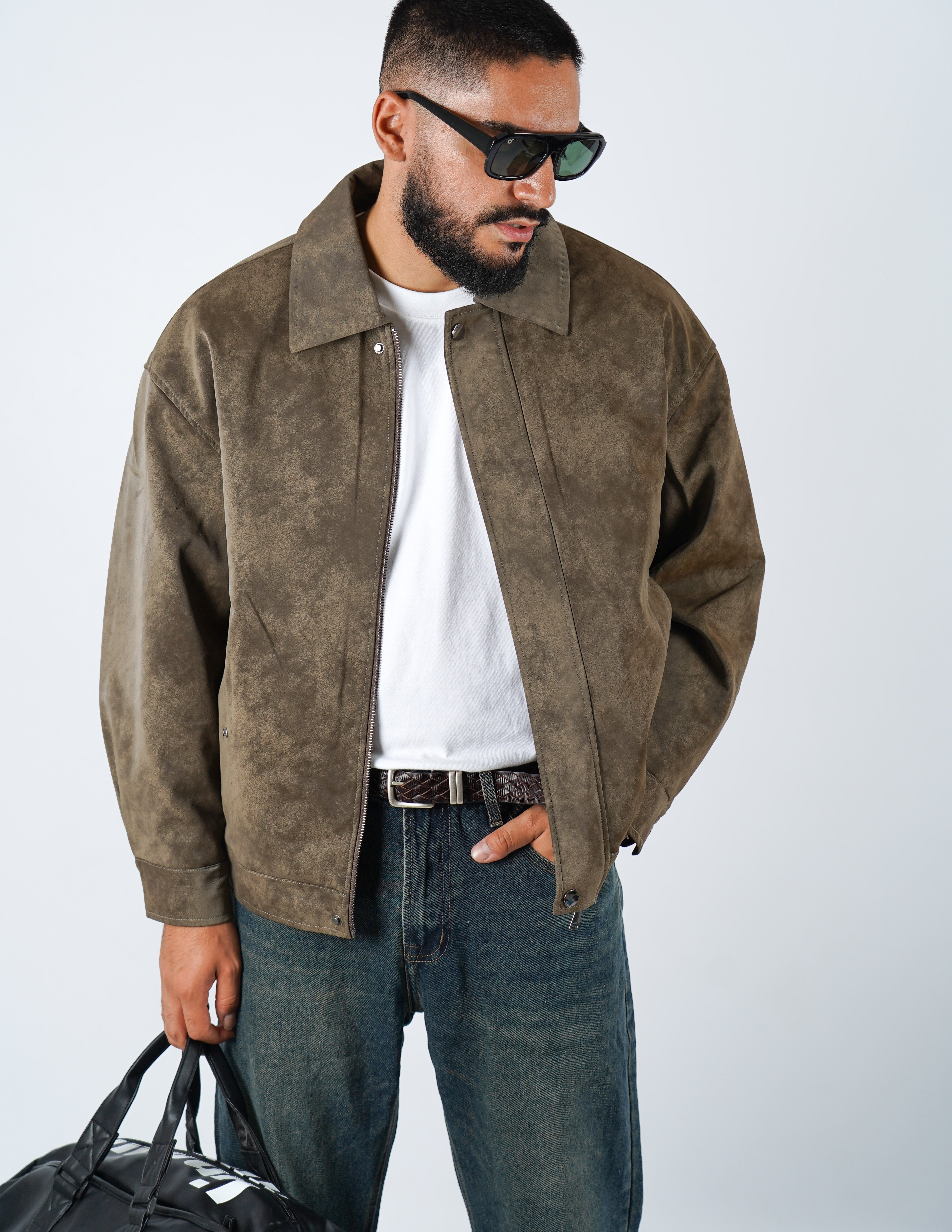 Giubbino imbottito effetto stone