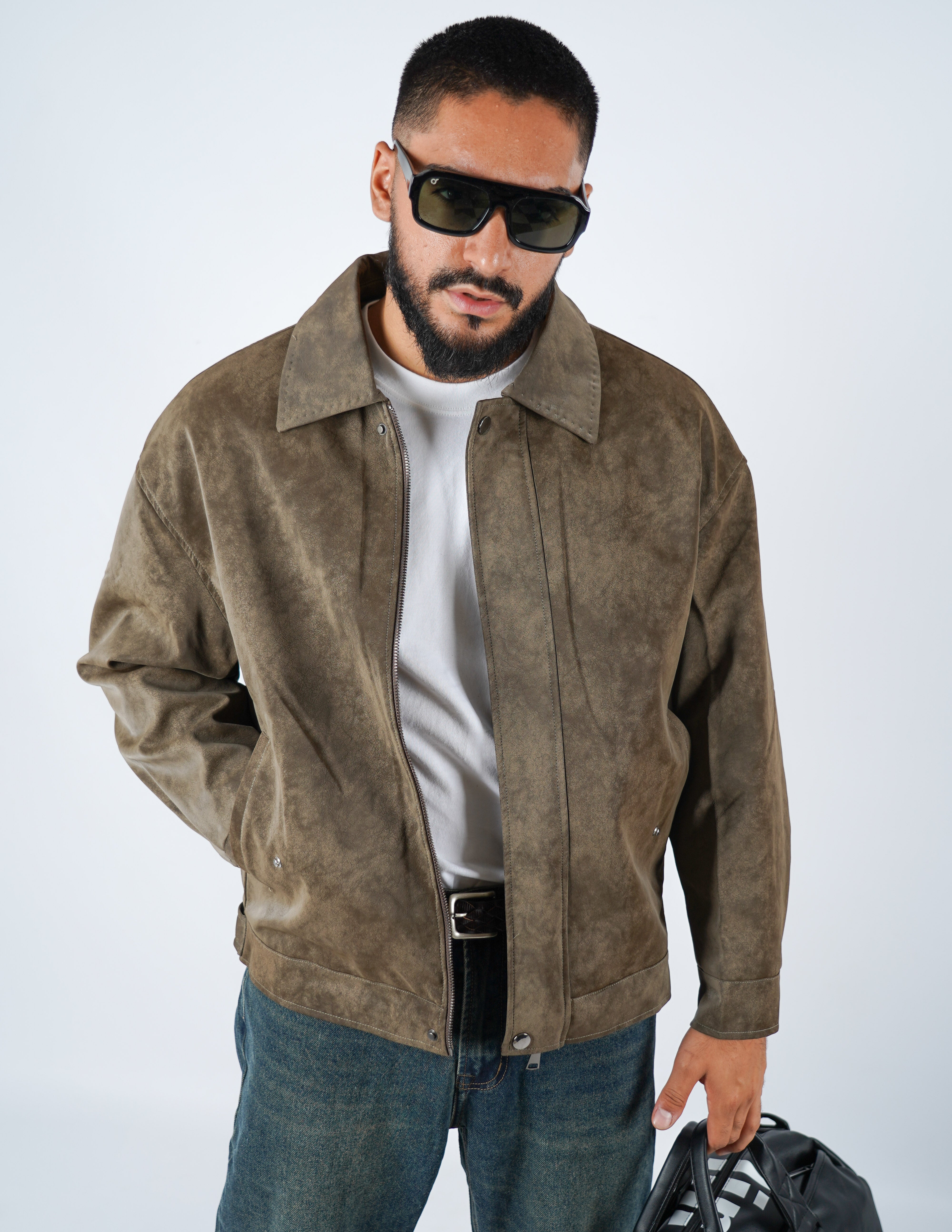 Giubbino imbottito effetto stone