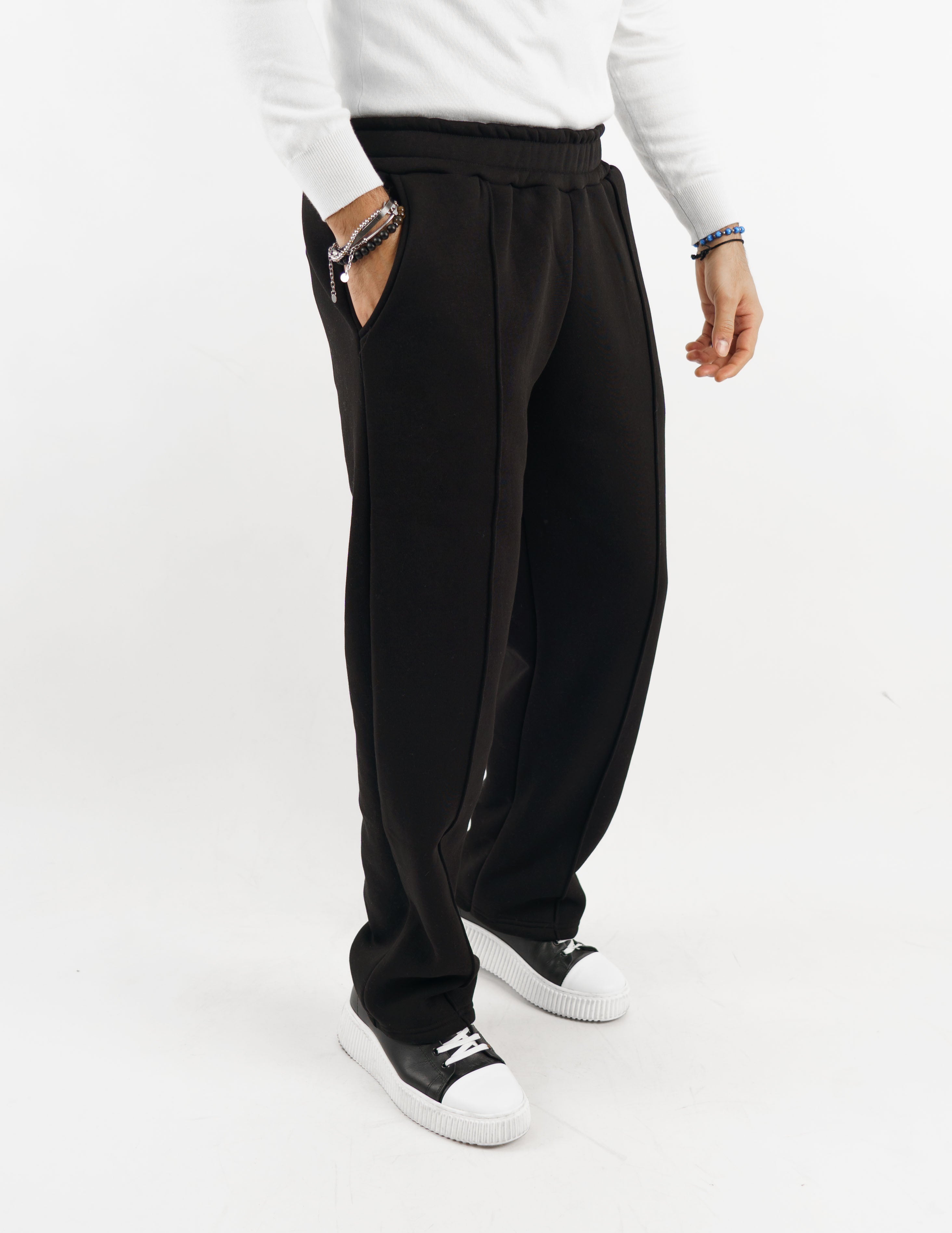 Pantalone in felpa wide leg