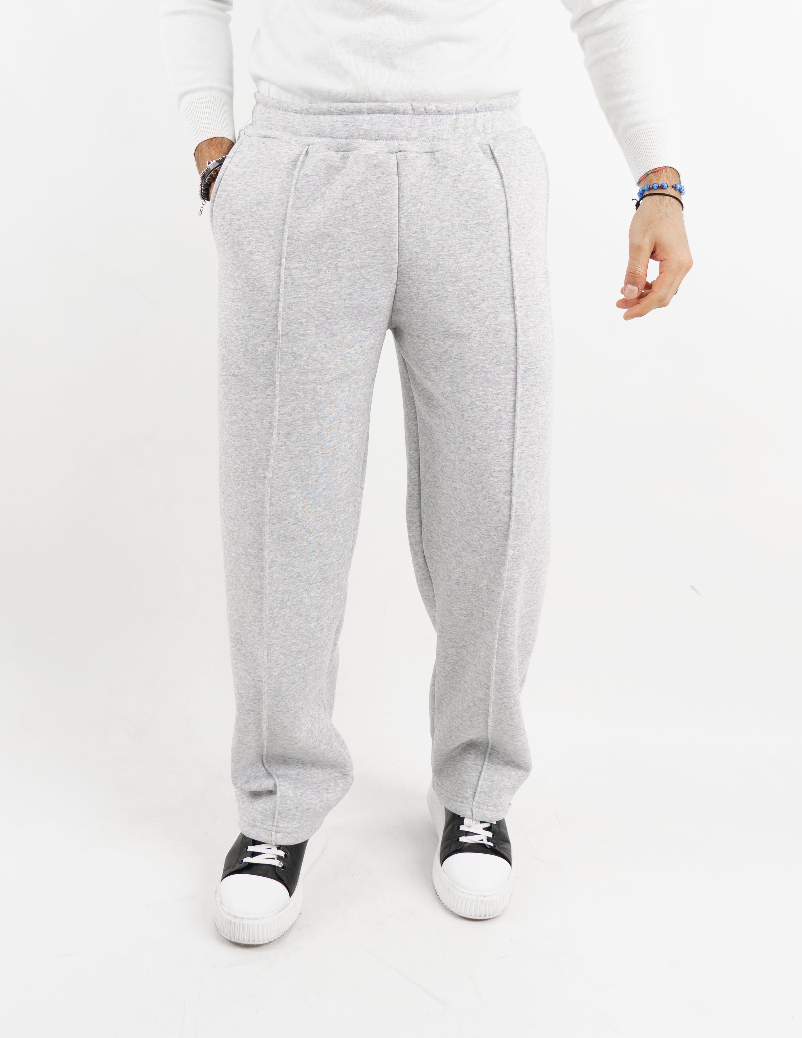 Pantalone in felpa wide leg