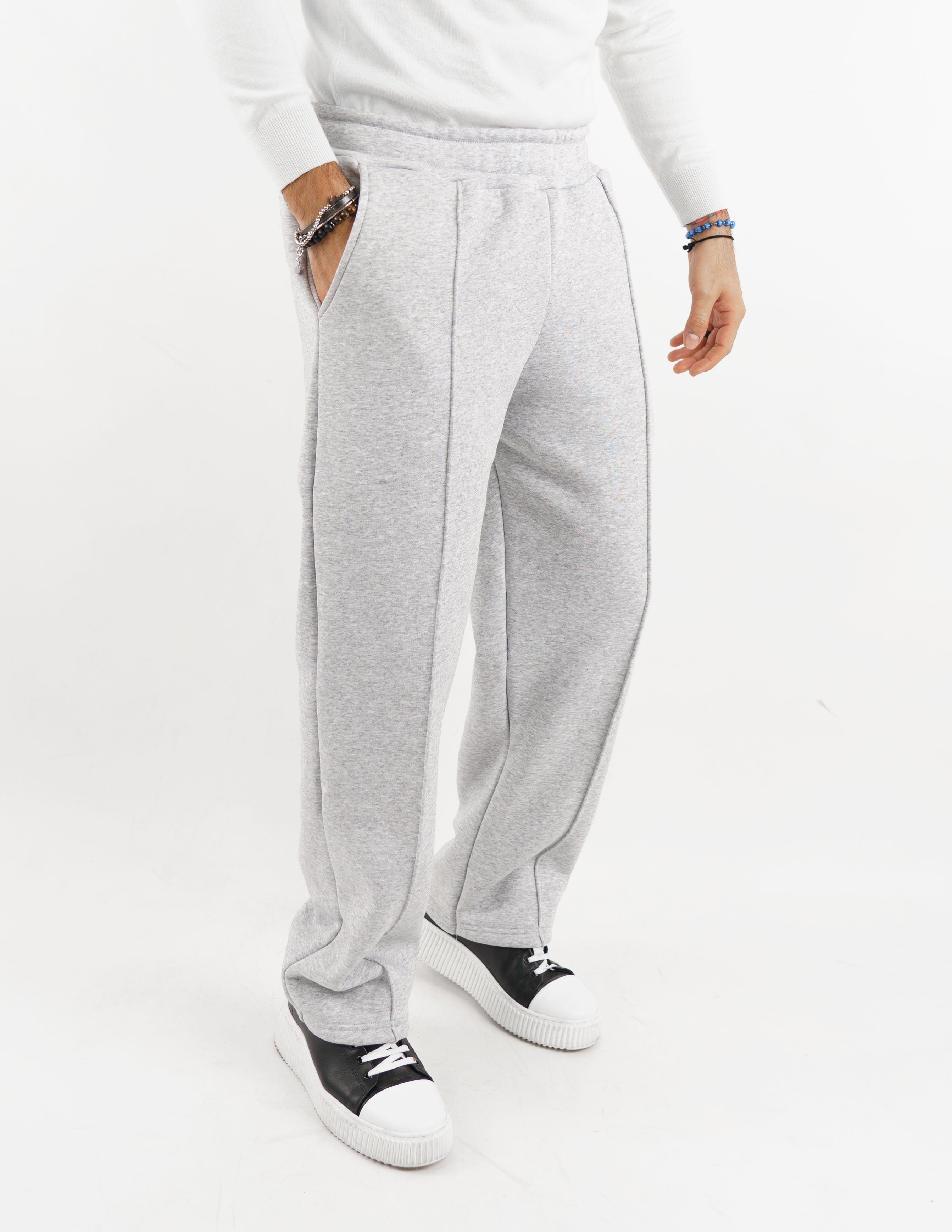 Pantalone in felpa wide leg