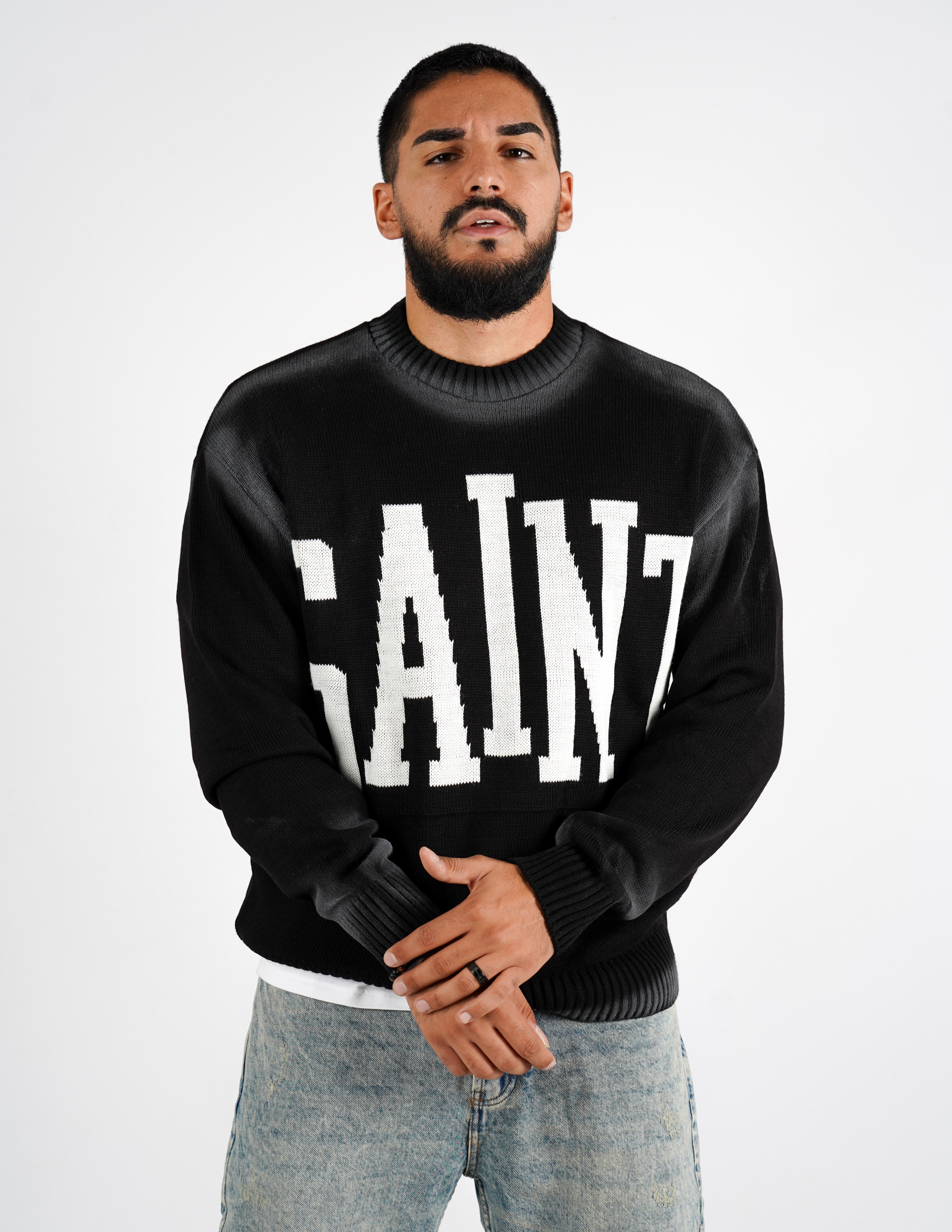 Maglione uomo strutturato con scritta