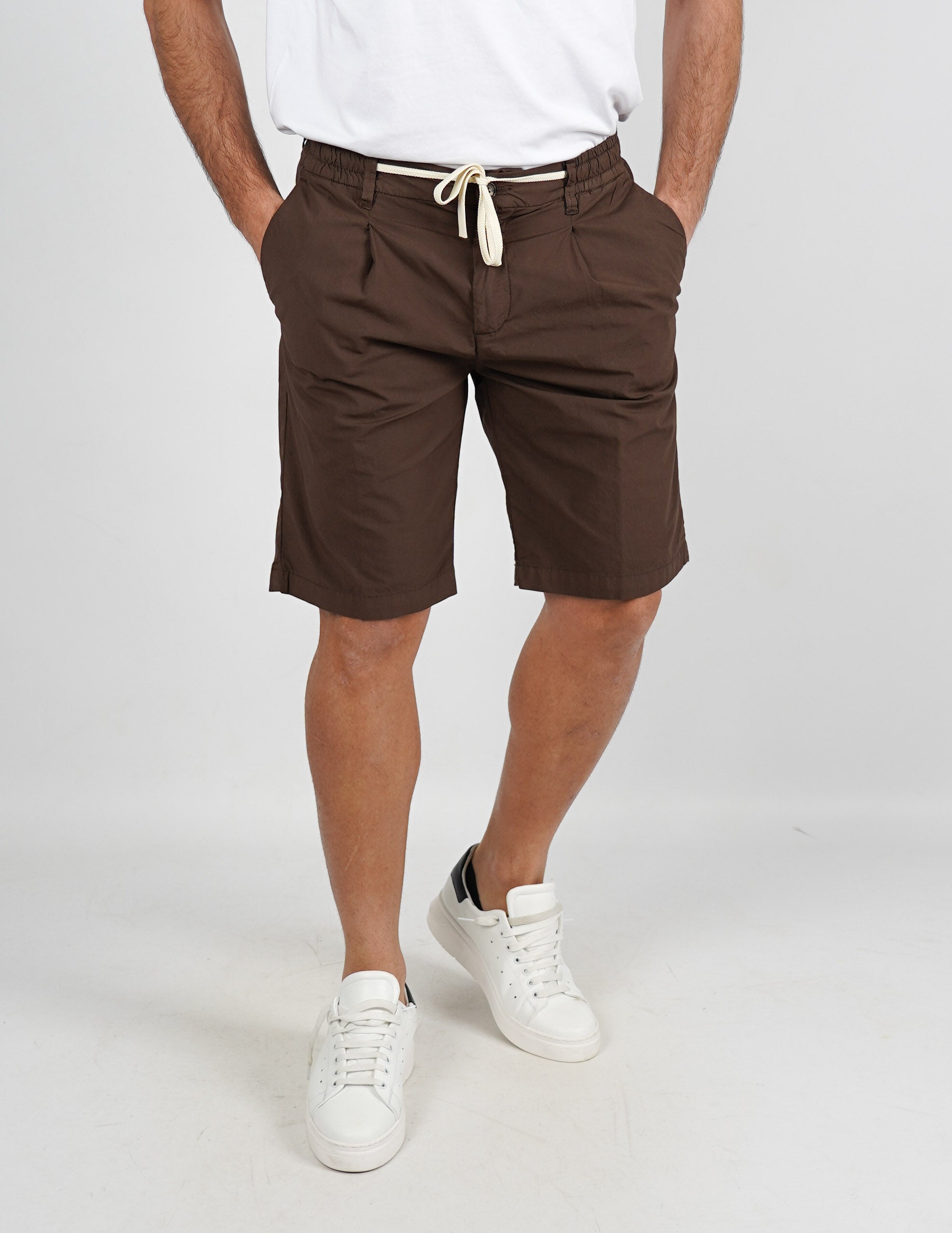 bermuda in cotone con coulisse