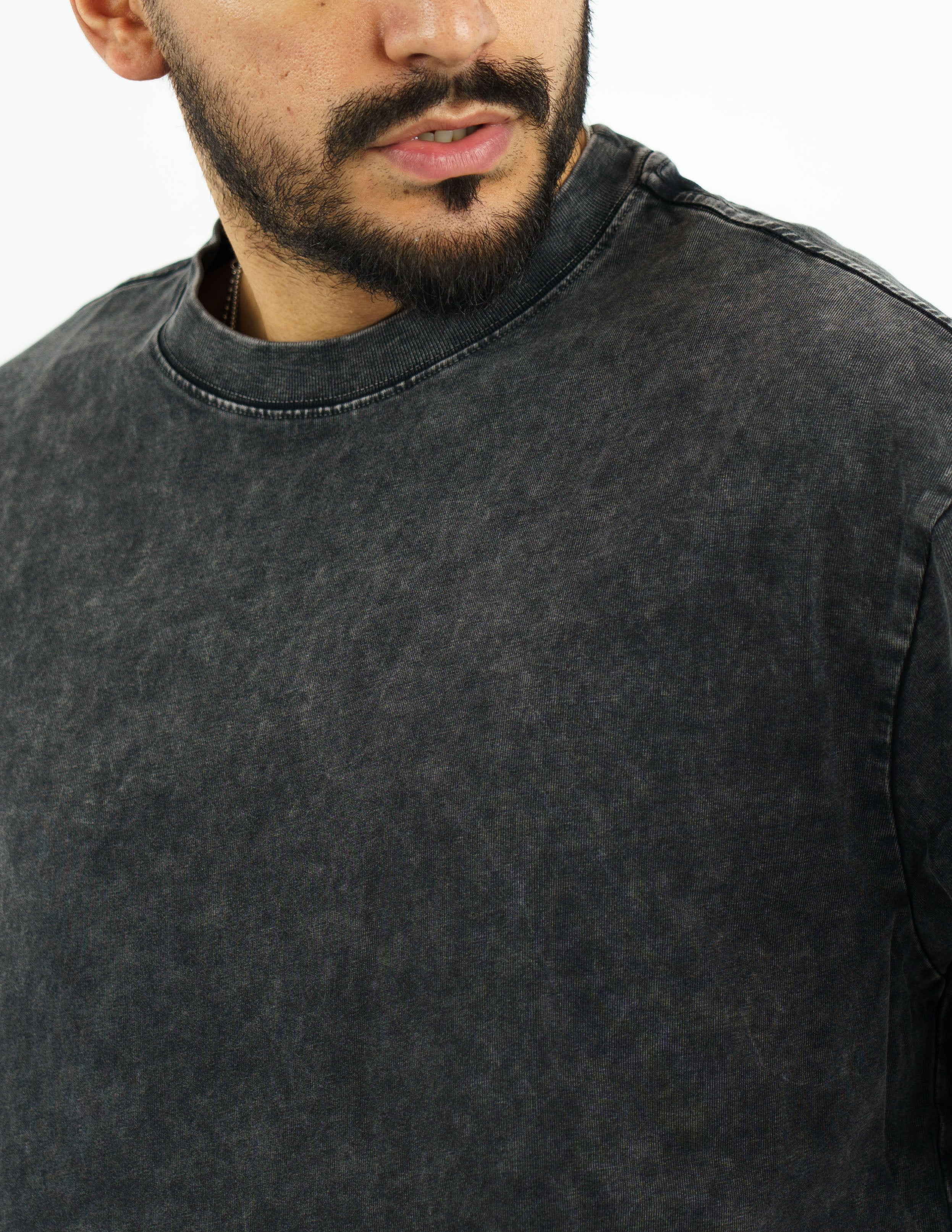 t-shirt manica corta effetto slavato