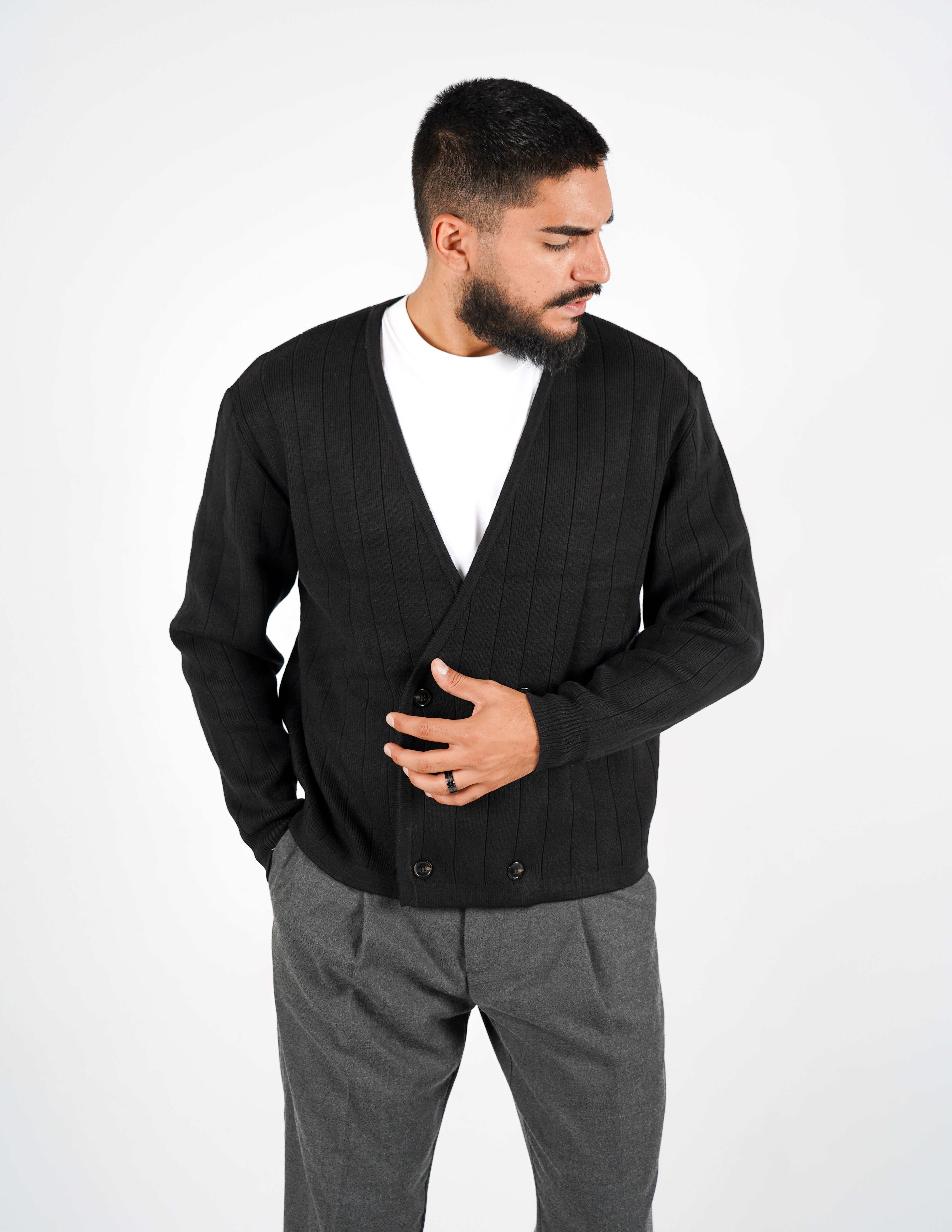 Cardigan uomo doppiopetto