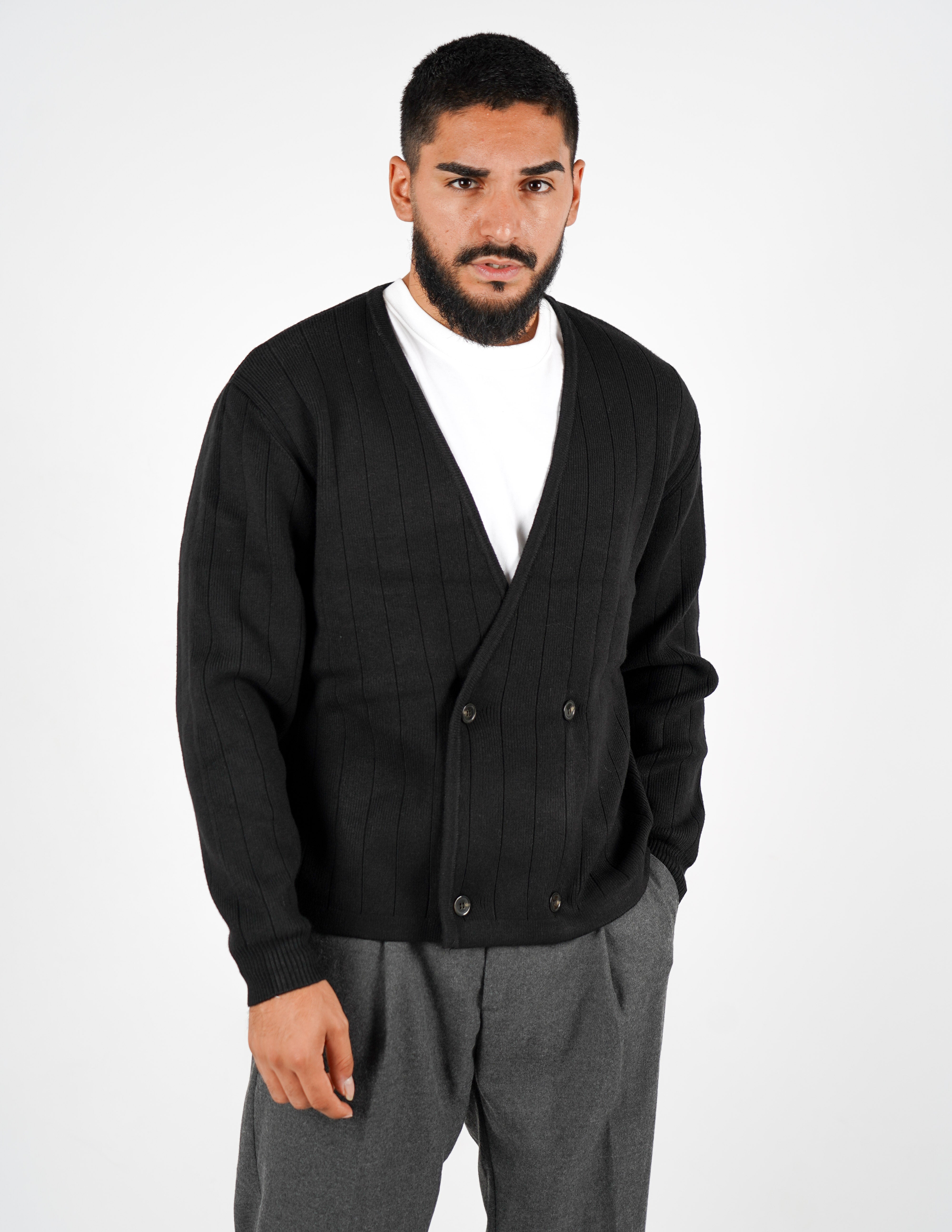 Cardigan uomo doppiopetto