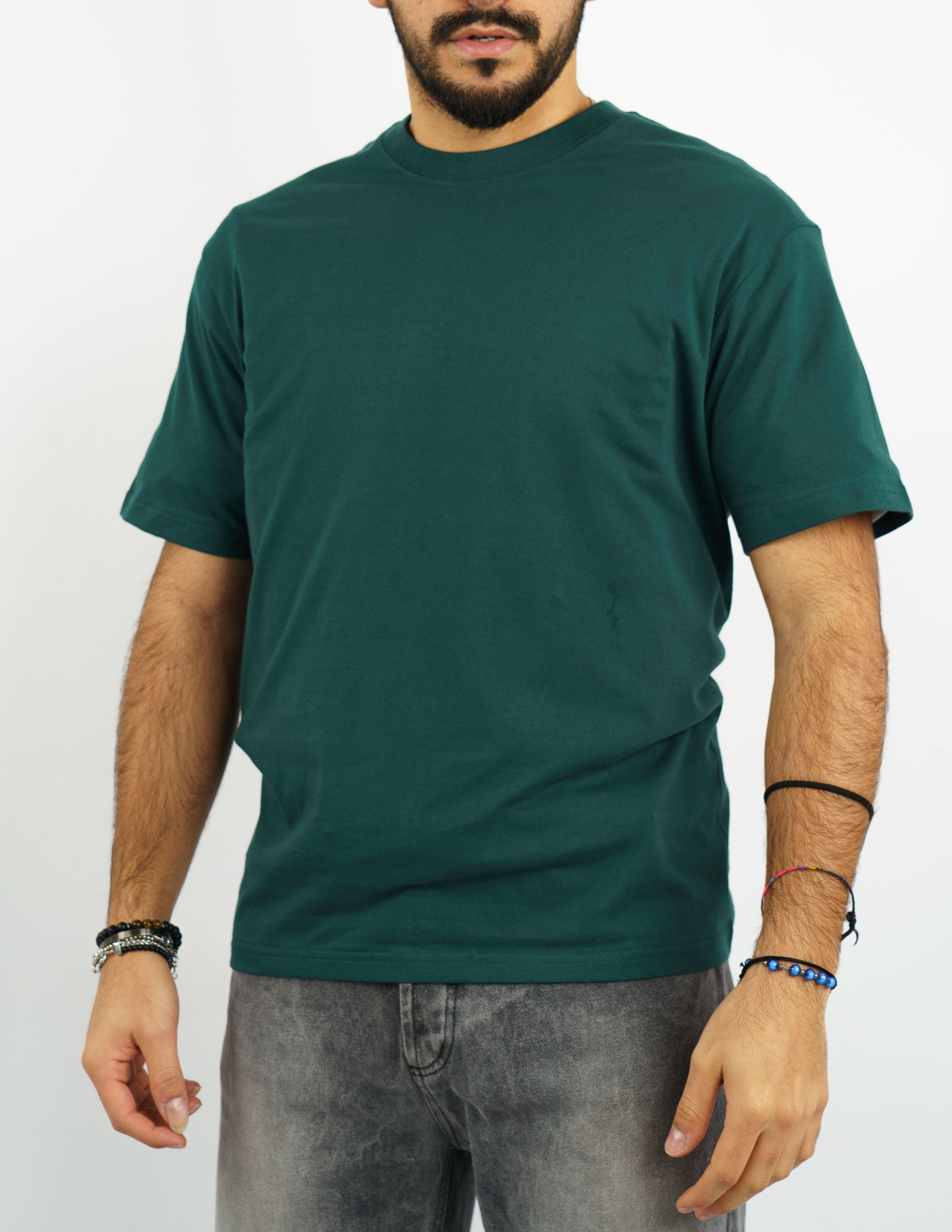 t-shirt manica corta girocollo in cotone