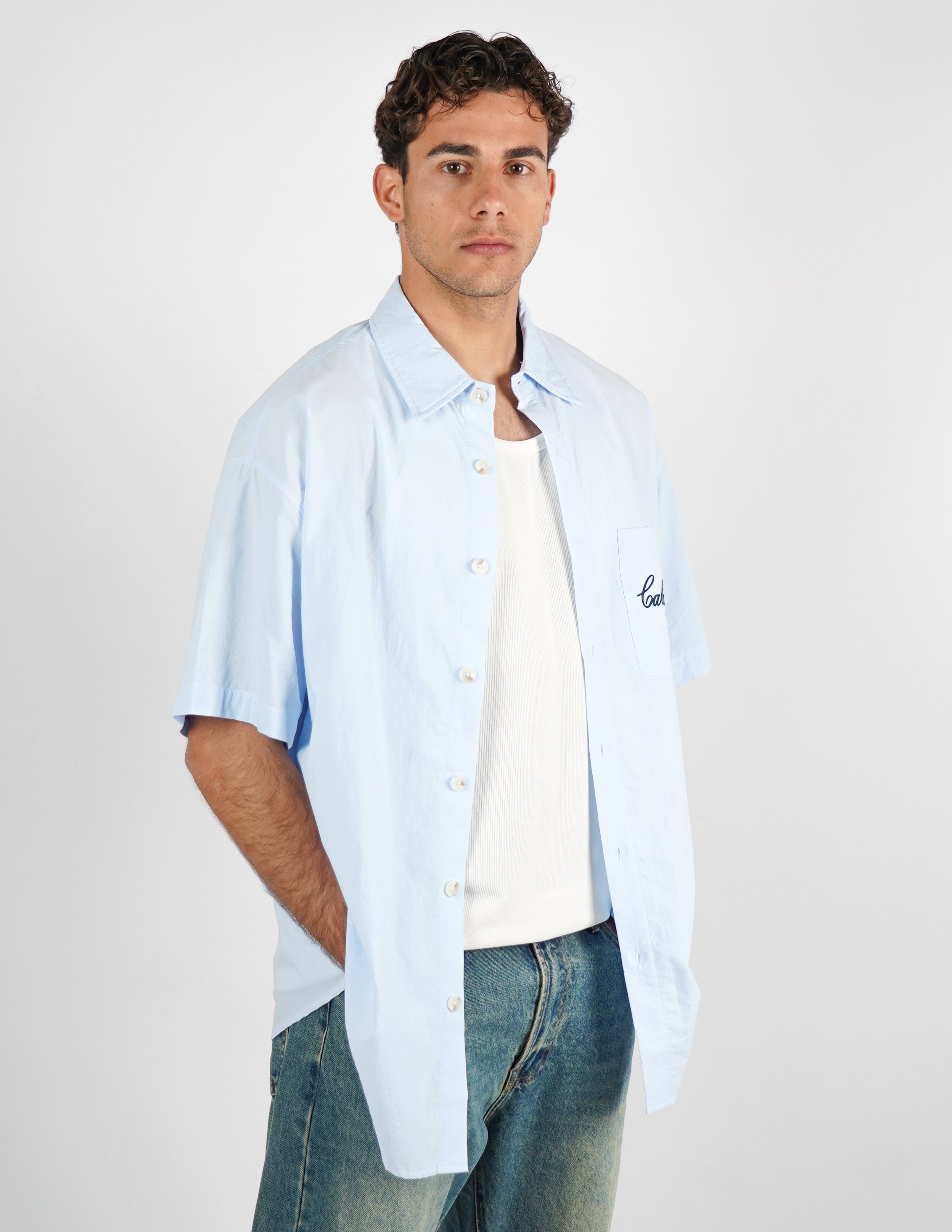 CAMICIA MANICA CORTA STRUTTURATA CON NUMERO