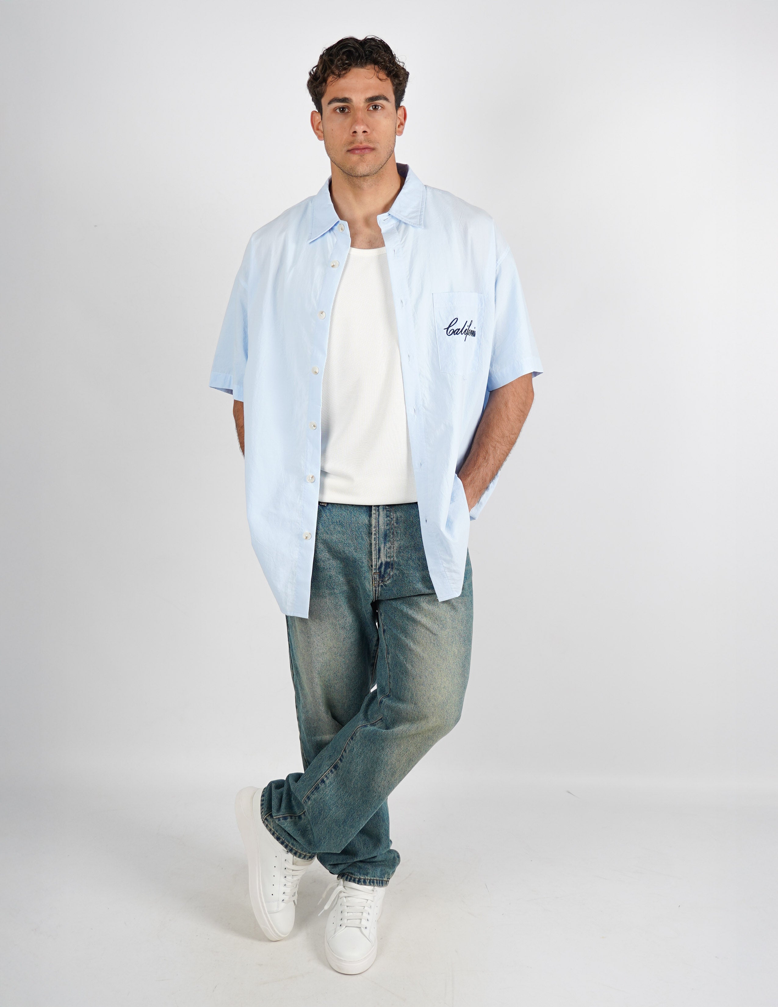 CAMICIA MANICA CORTA STRUTTURATA CON NUMERO