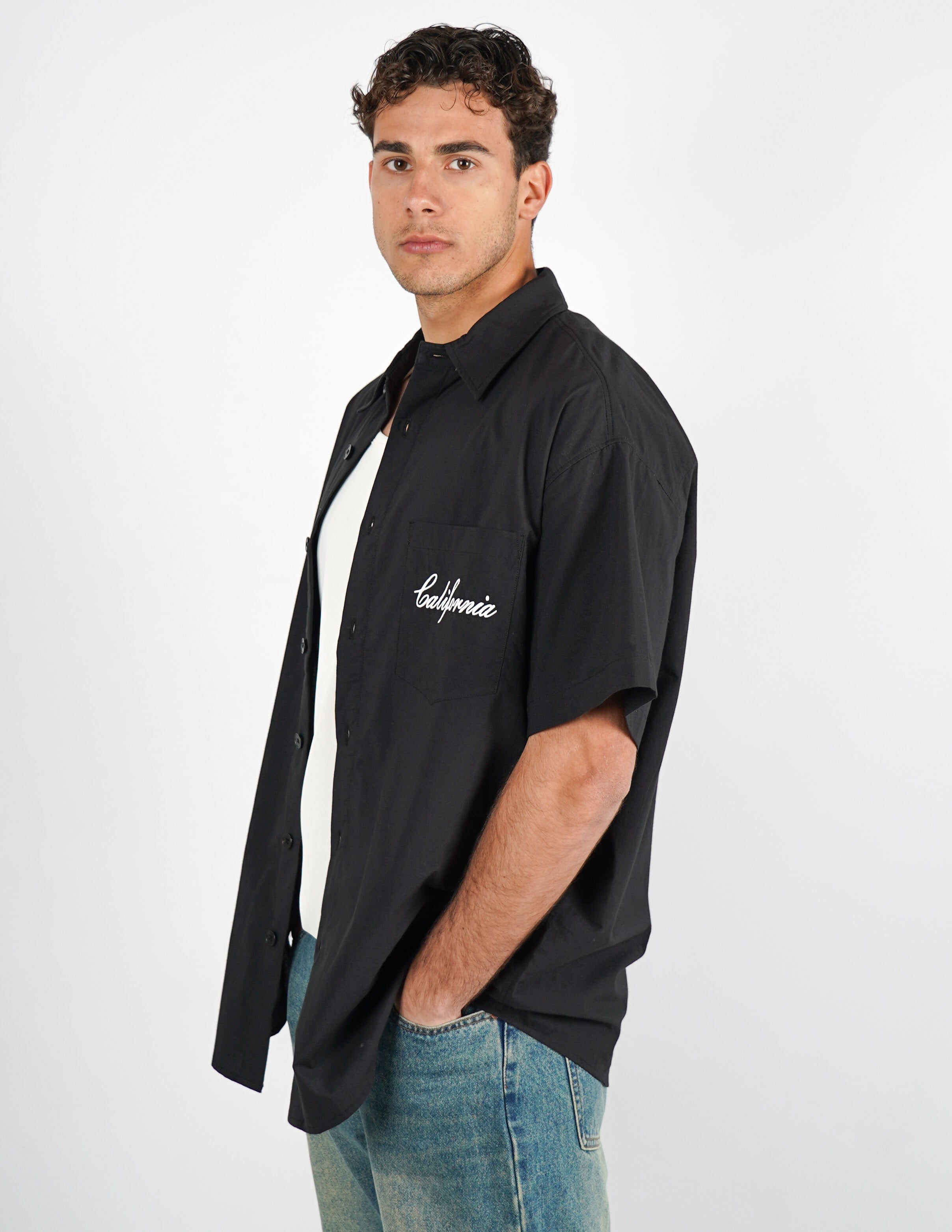 CAMICIA MANICA CORTA STRUTTURATA CON NUMERO