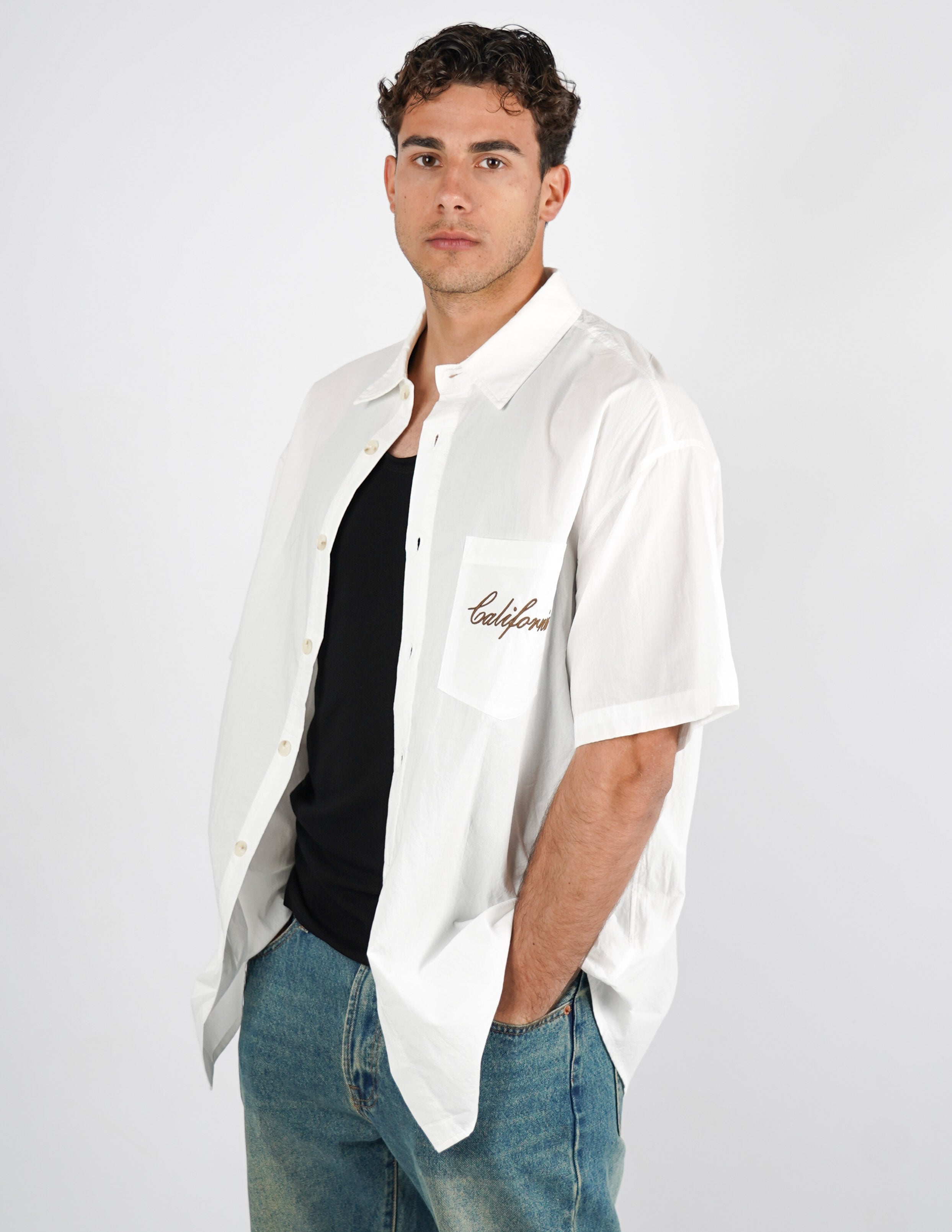 CAMICIA MANICA CORTA STRUTTURATA CON NUMERO