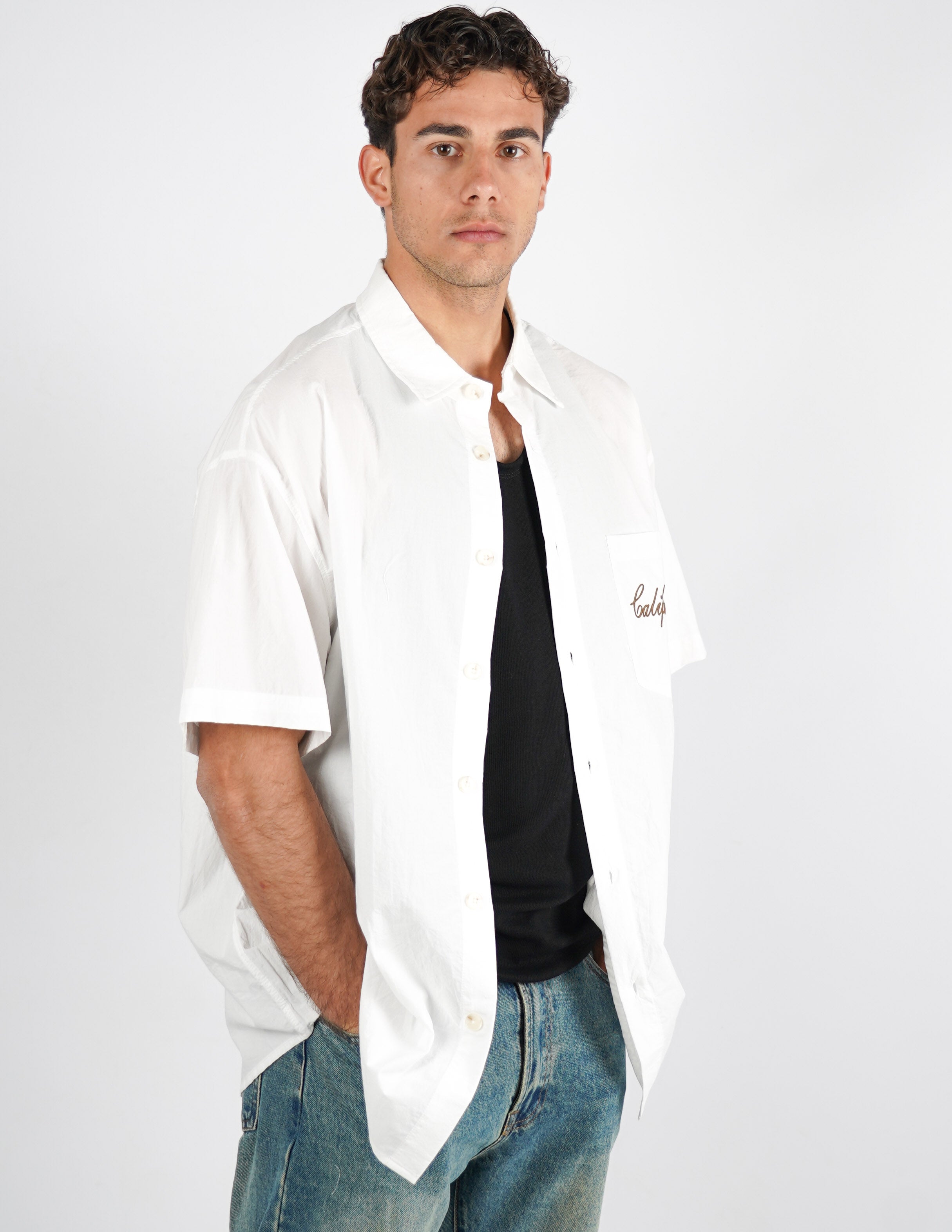 CAMICIA MANICA CORTA STRUTTURATA CON NUMERO