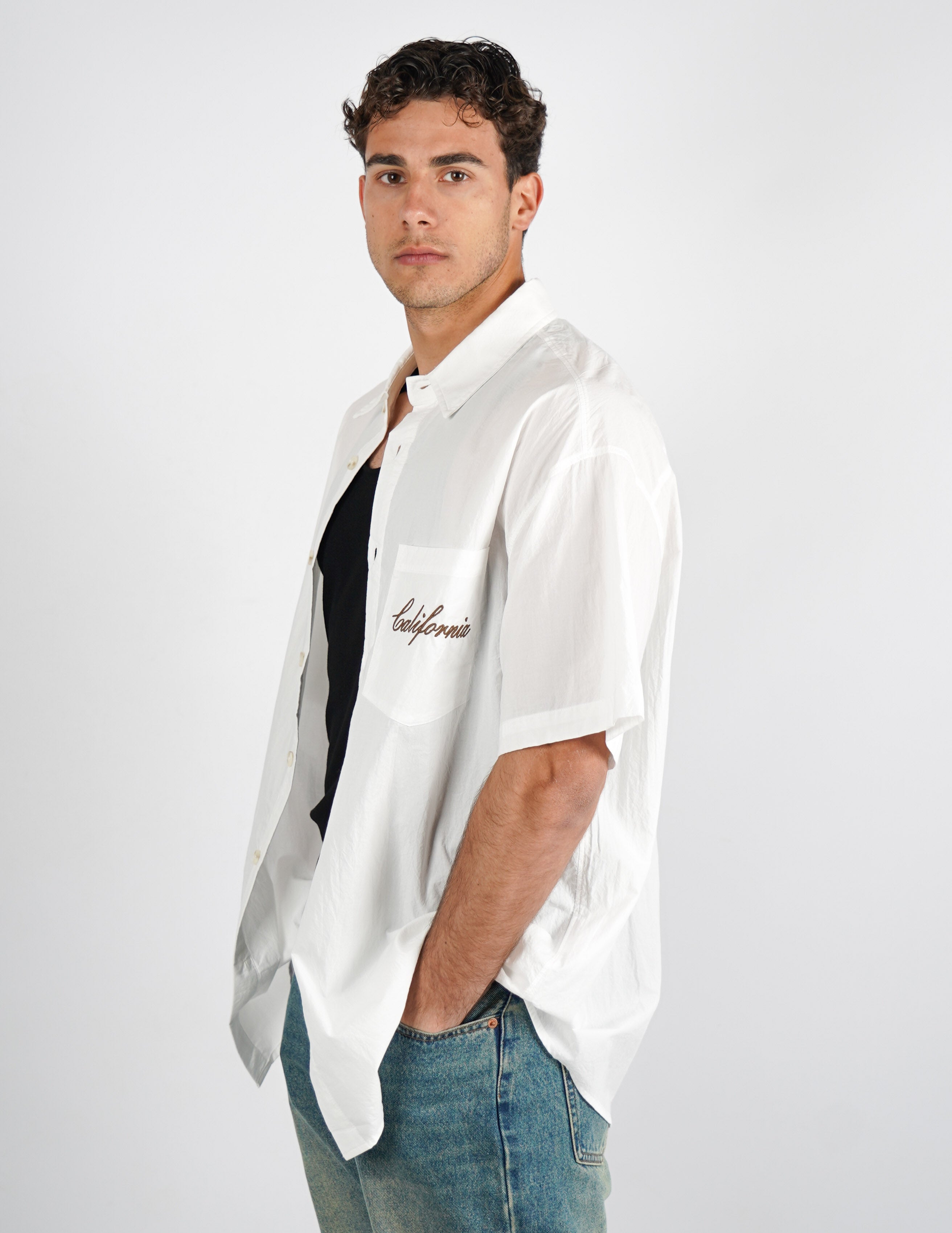 CAMICIA MANICA CORTA STRUTTURATA CON NUMERO