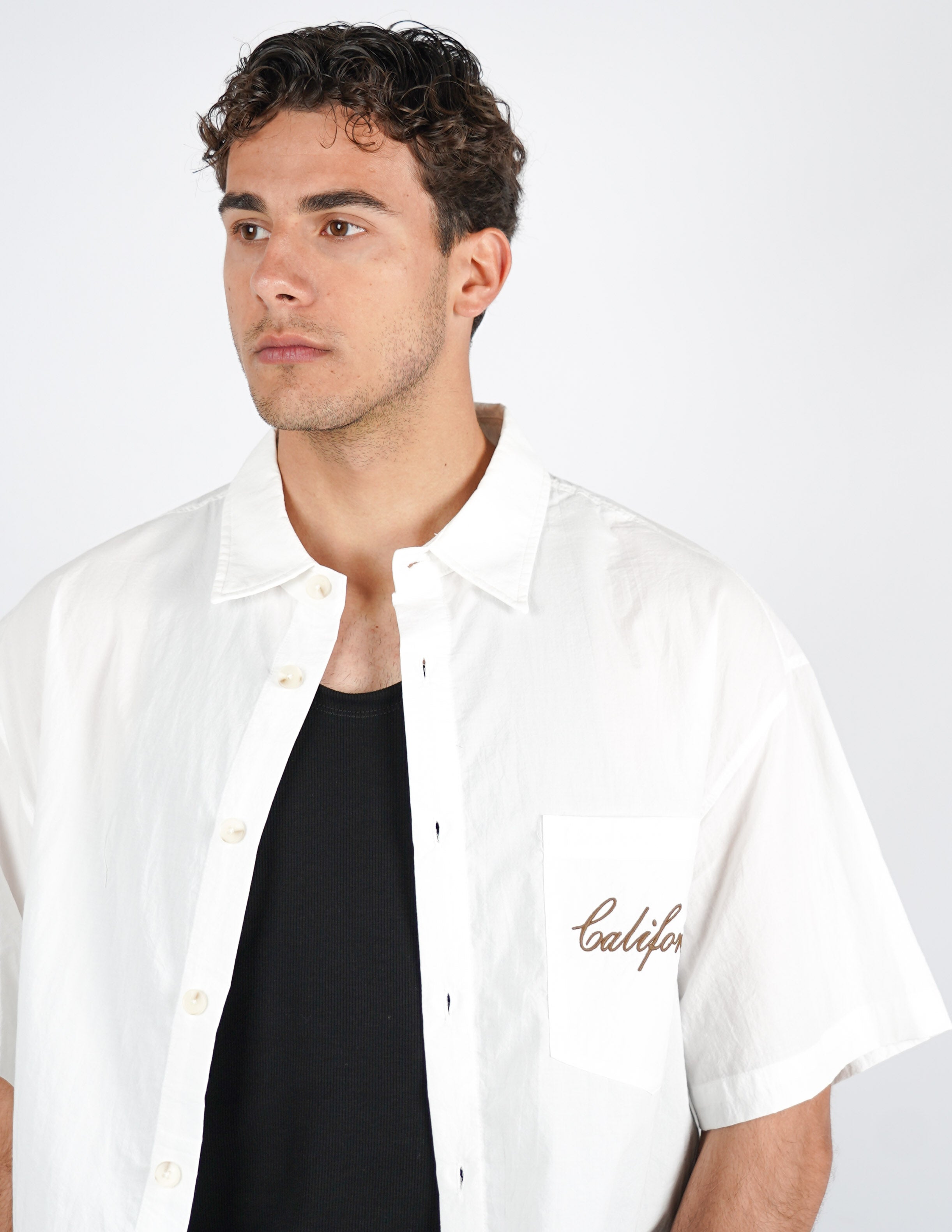 CAMICIA MANICA CORTA STRUTTURATA CON NUMERO
