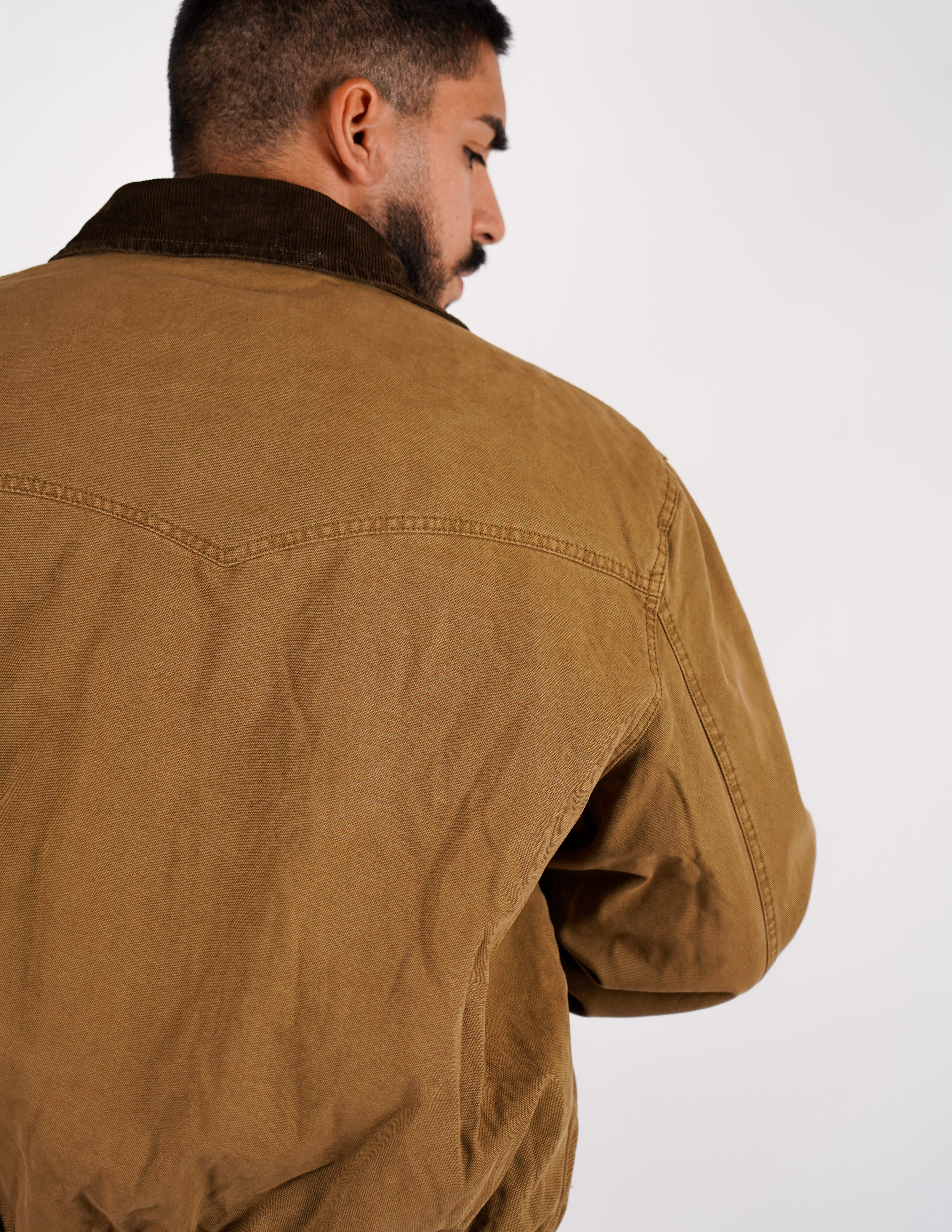 Giubbino regular con collo in velluto