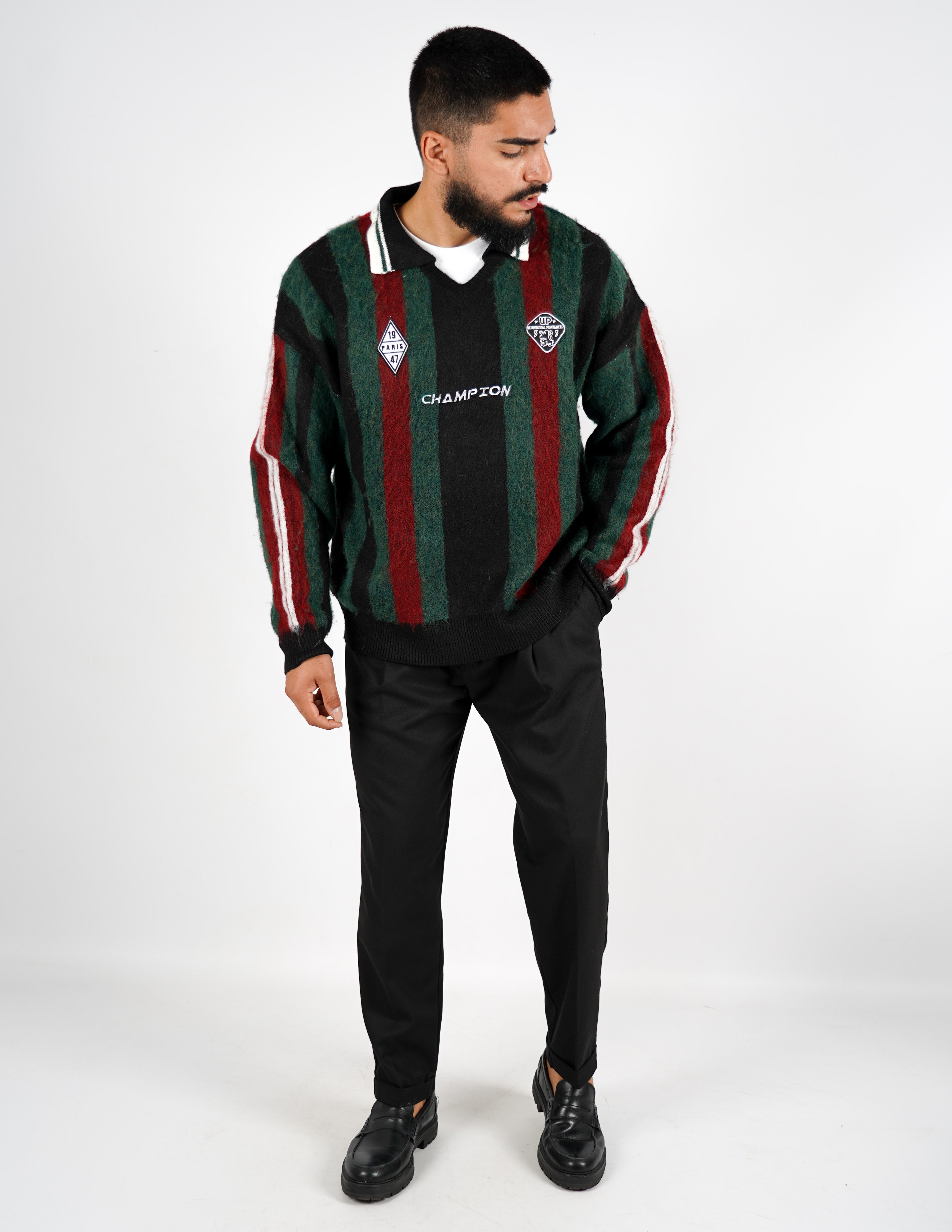 Polo collo aperto collegiale