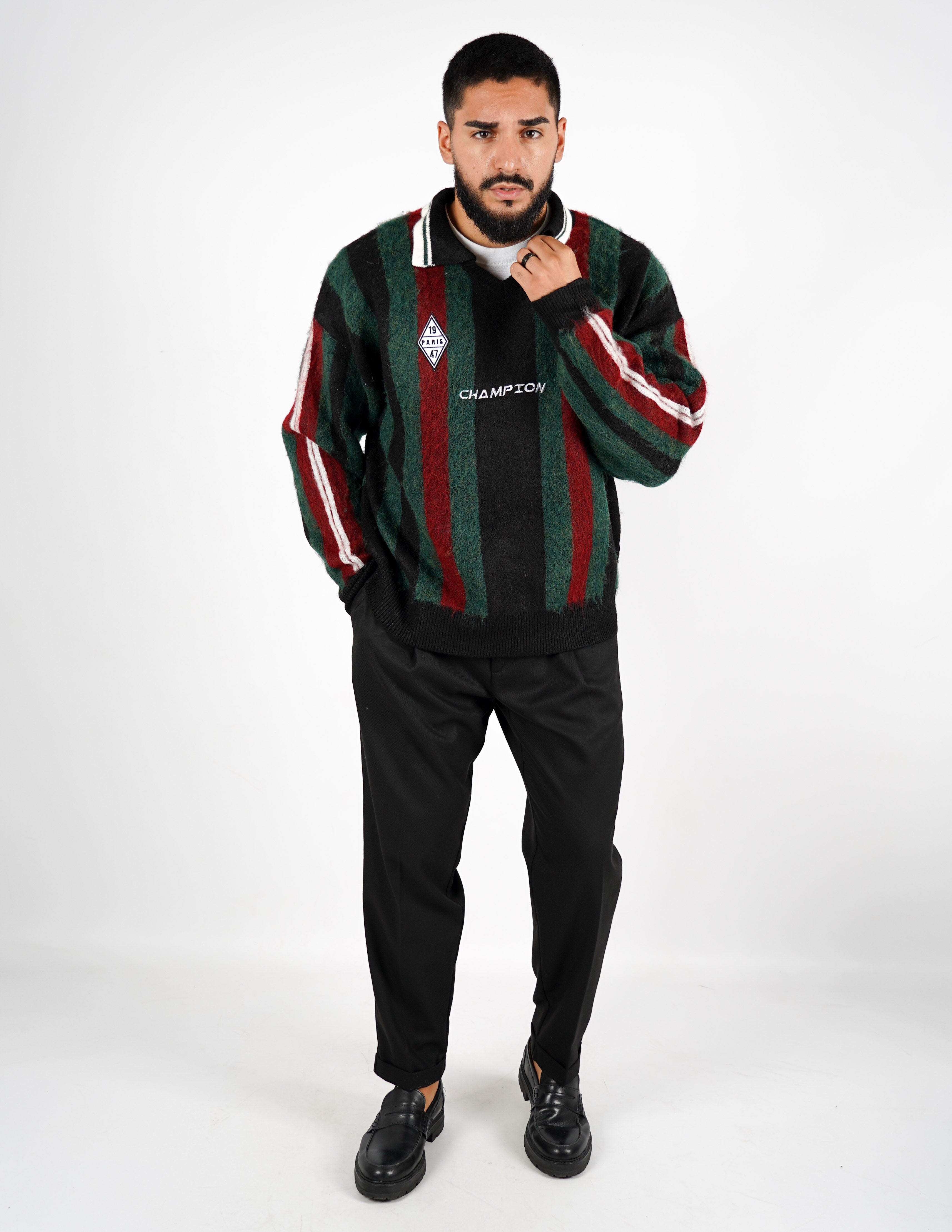 Polo collo aperto collegiale