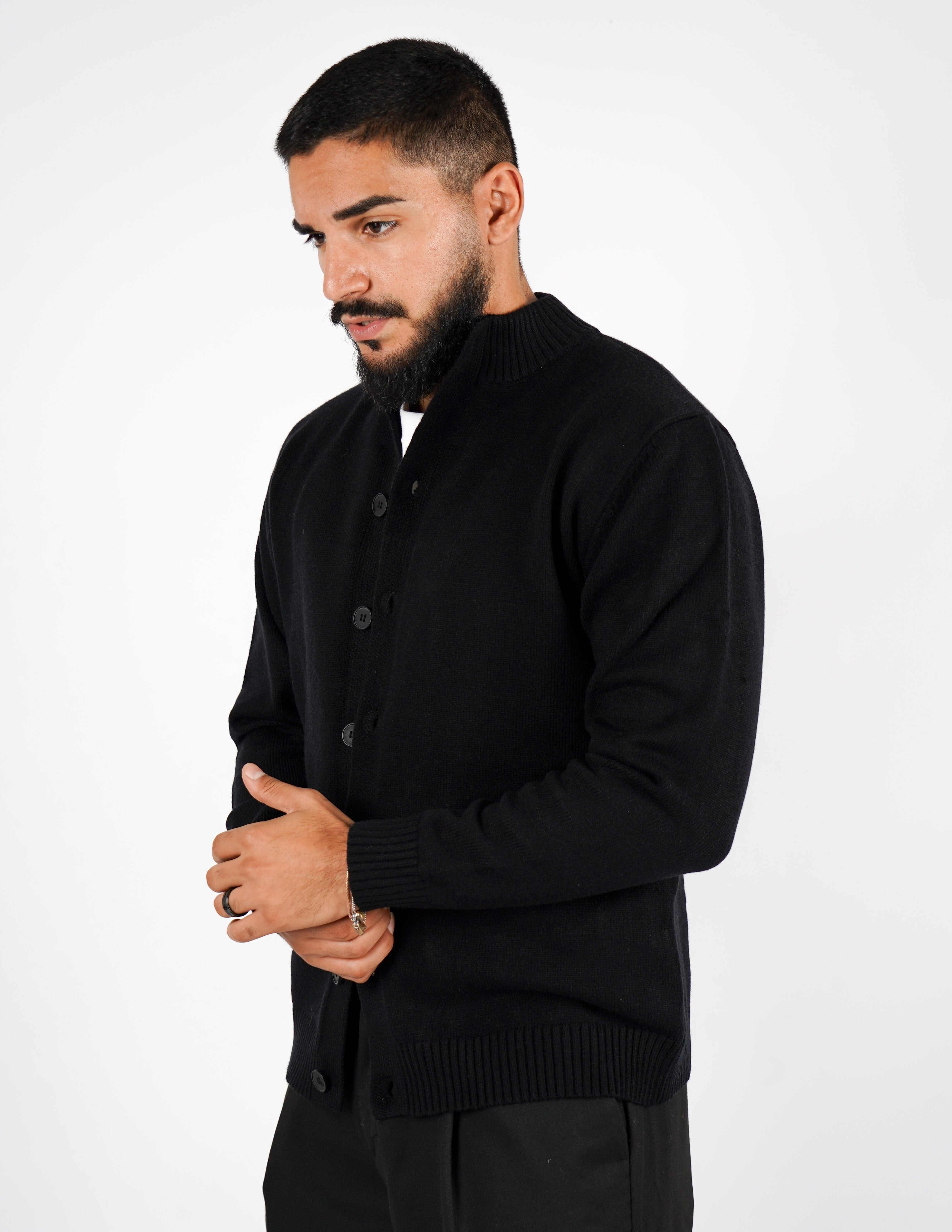 Cardigan manica lunga con collo